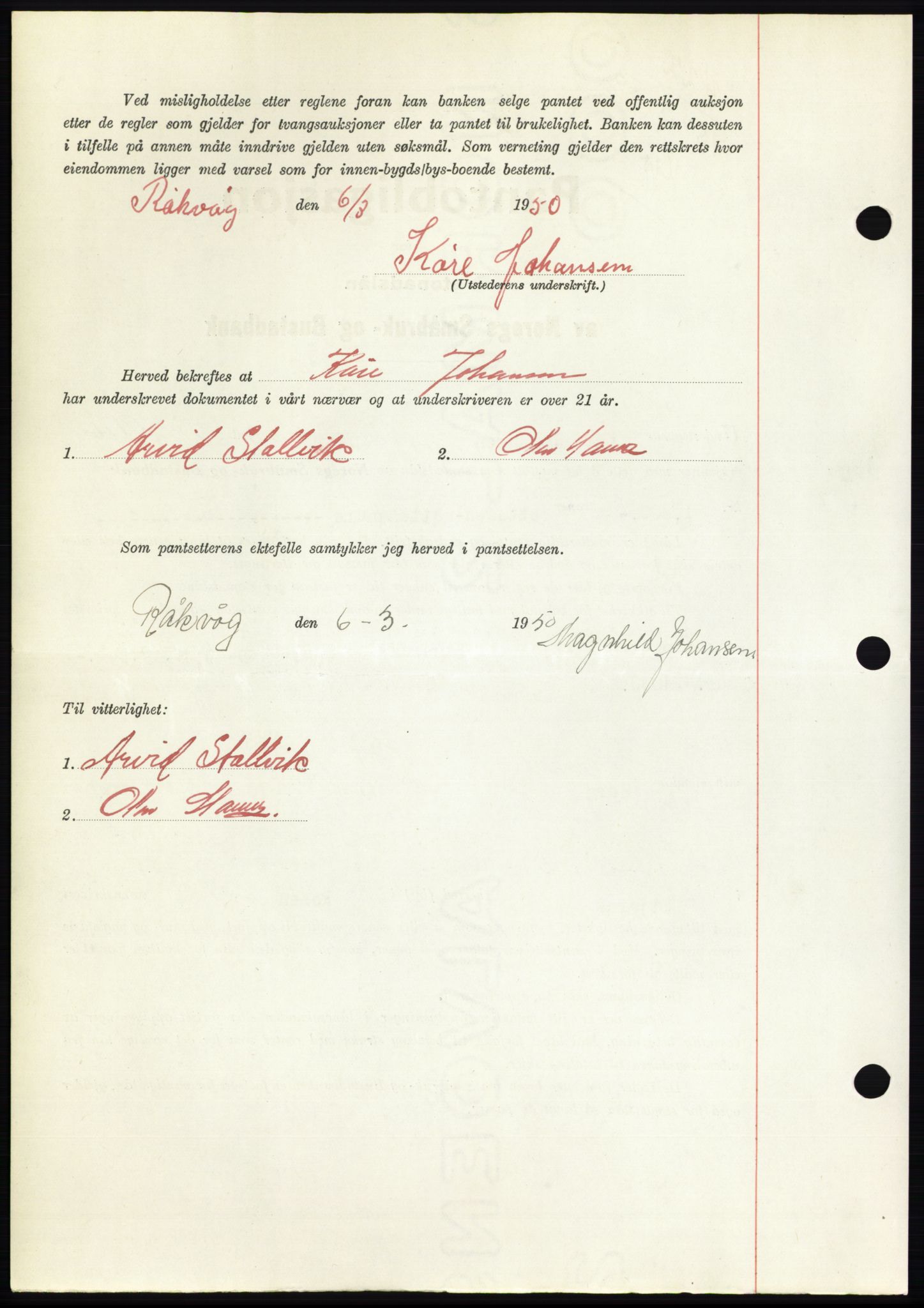 Fosen sorenskriveri, AV/SAT-A-1107/1/2/2C: Pantebok nr. B, 1948-1950, Dagboknr: 422/1950