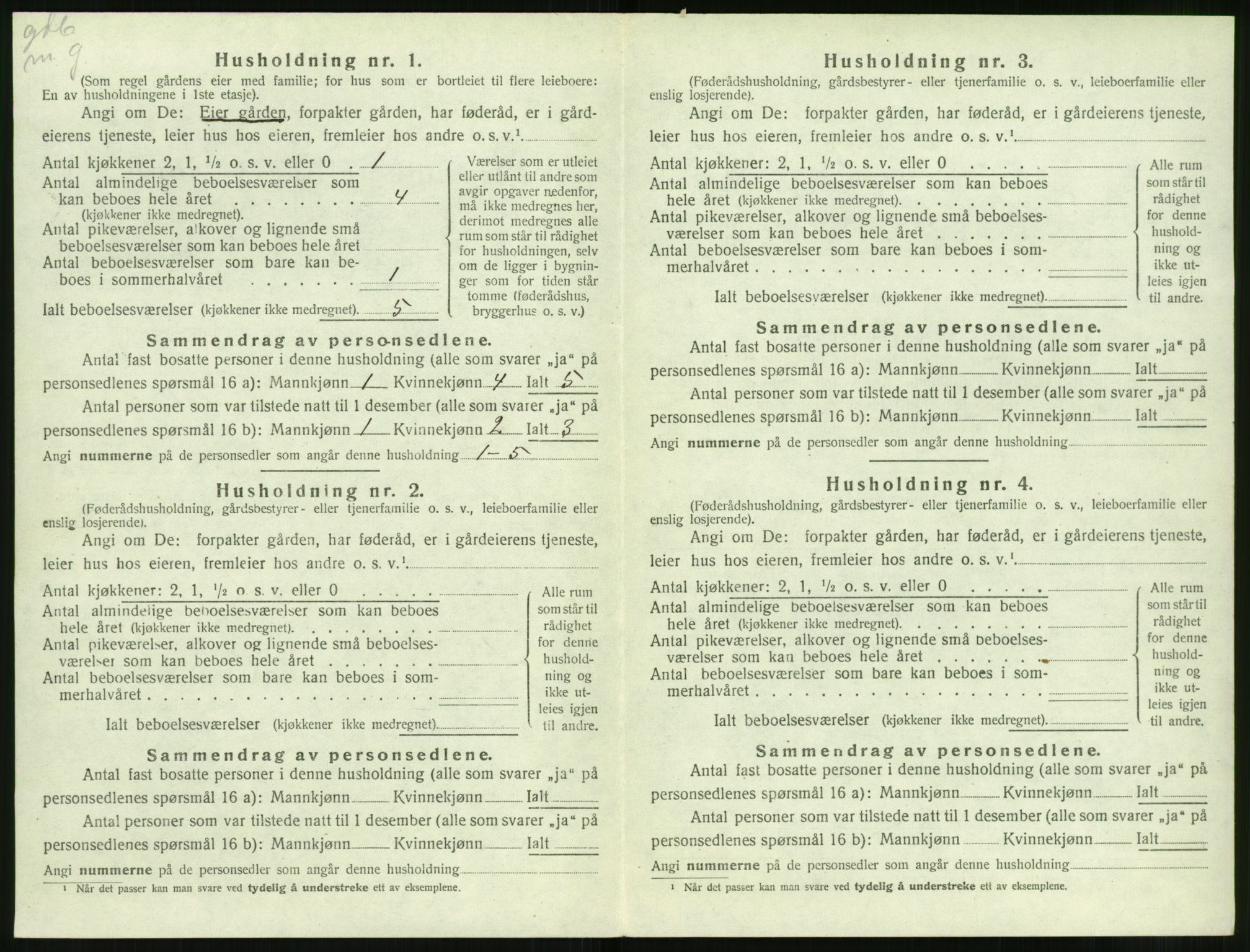 SAT, Folketelling 1920 for 1519 Volda herred, 1920, s. 1273