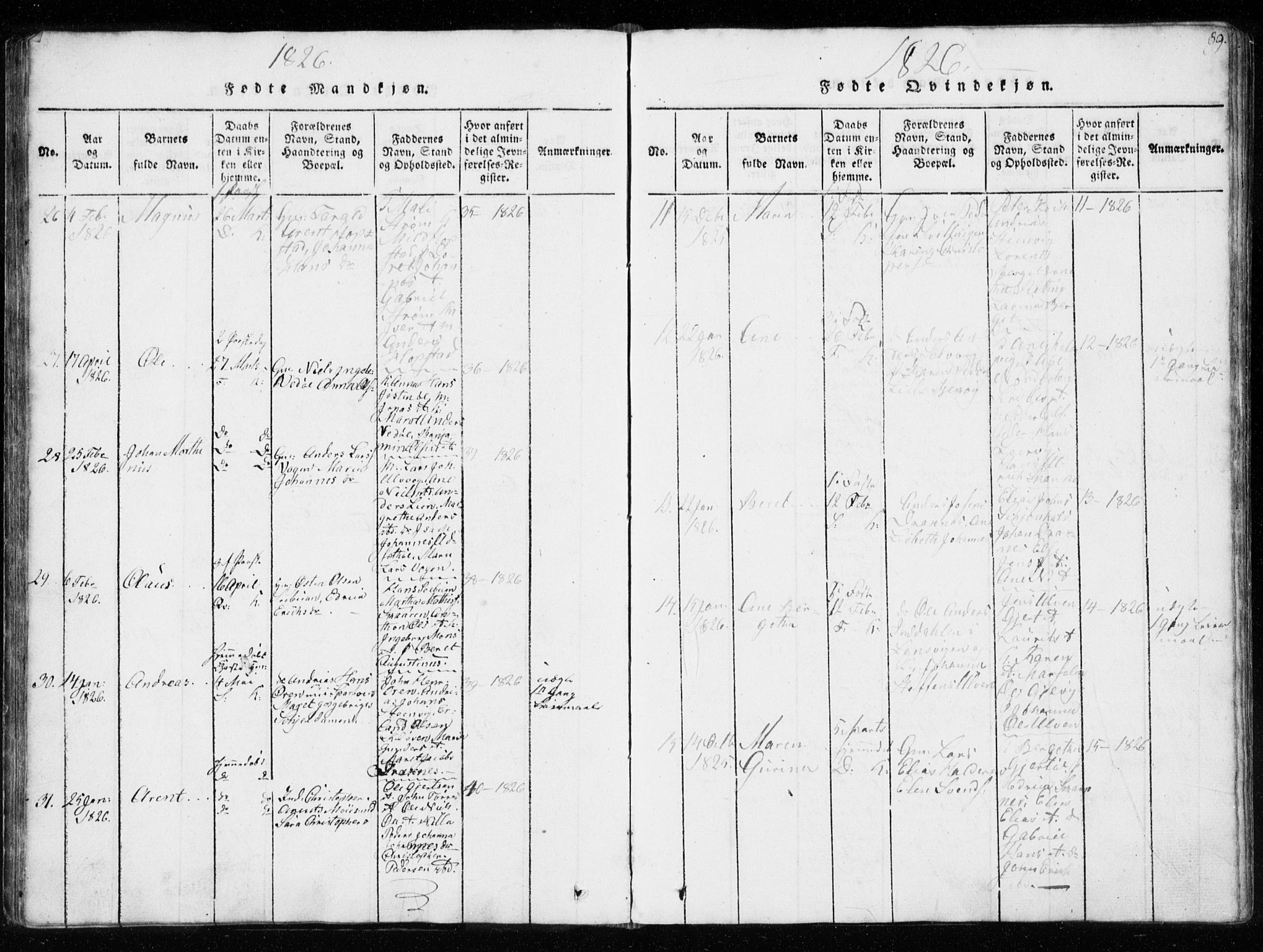 Ministerialprotokoller, klokkerbøker og fødselsregistre - Sør-Trøndelag, AV/SAT-A-1456/634/L0527: Ministerialbok nr. 634A03, 1818-1826, s. 89