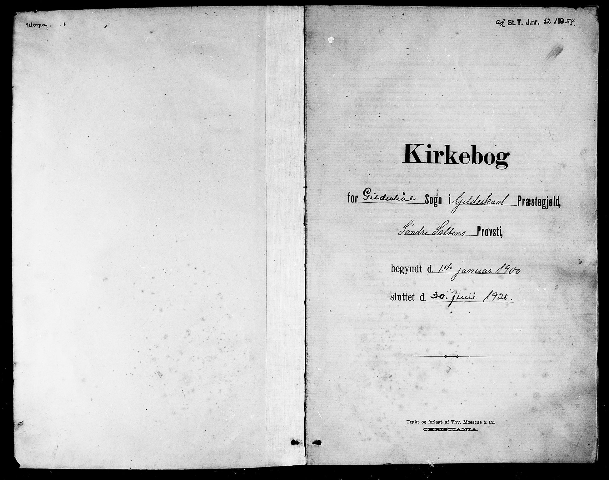 Ministerialprotokoller, klokkerbøker og fødselsregistre - Nordland, AV/SAT-A-1459/805/L0109: Klokkerbok nr. 805C05, 1900-1911, s. 1