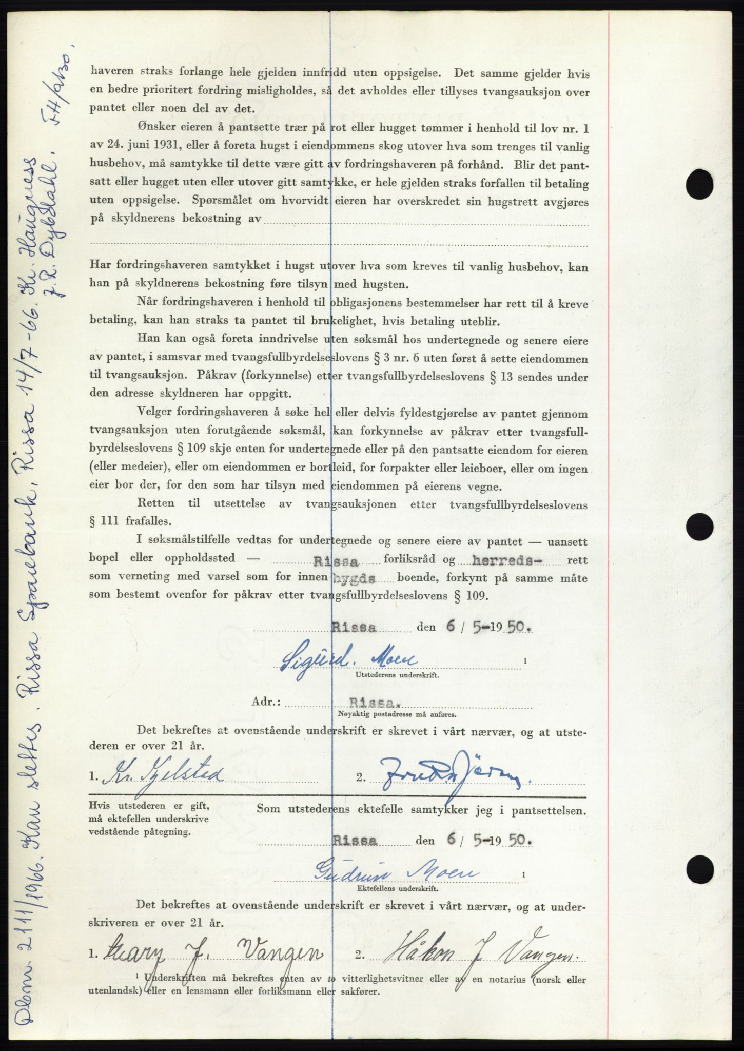 Fosen sorenskriveri, AV/SAT-A-1107/1/2/2C: Pantebok nr. B, 1948-1950, Dagboknr: 931/1950