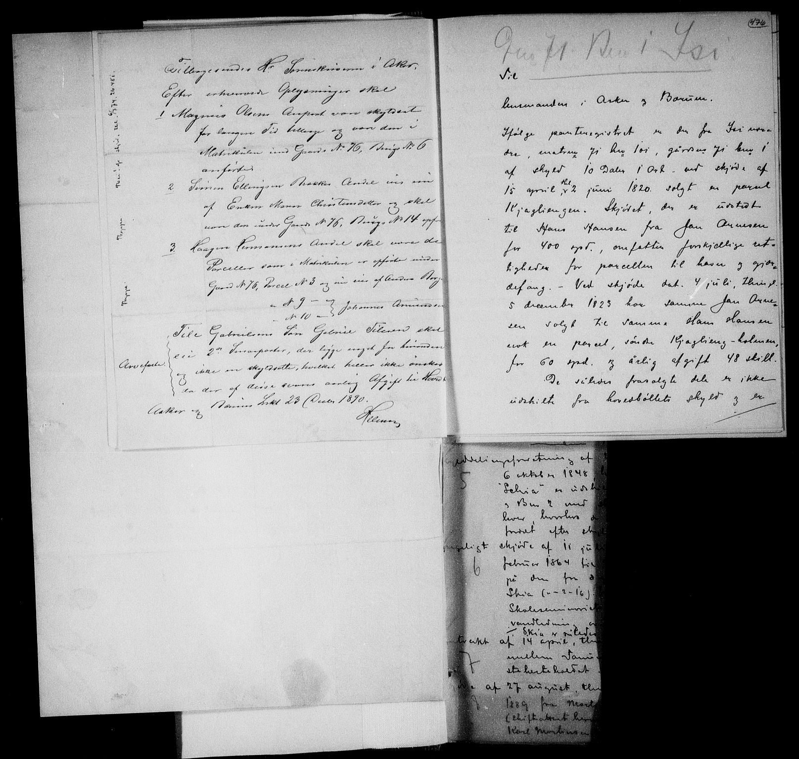Aker sorenskriveri, AV/SAO-A-10895/G/Ga/Gab/Gabi/L0005b: Panteregister nr. IX 5b, 1890-1890, s. 476