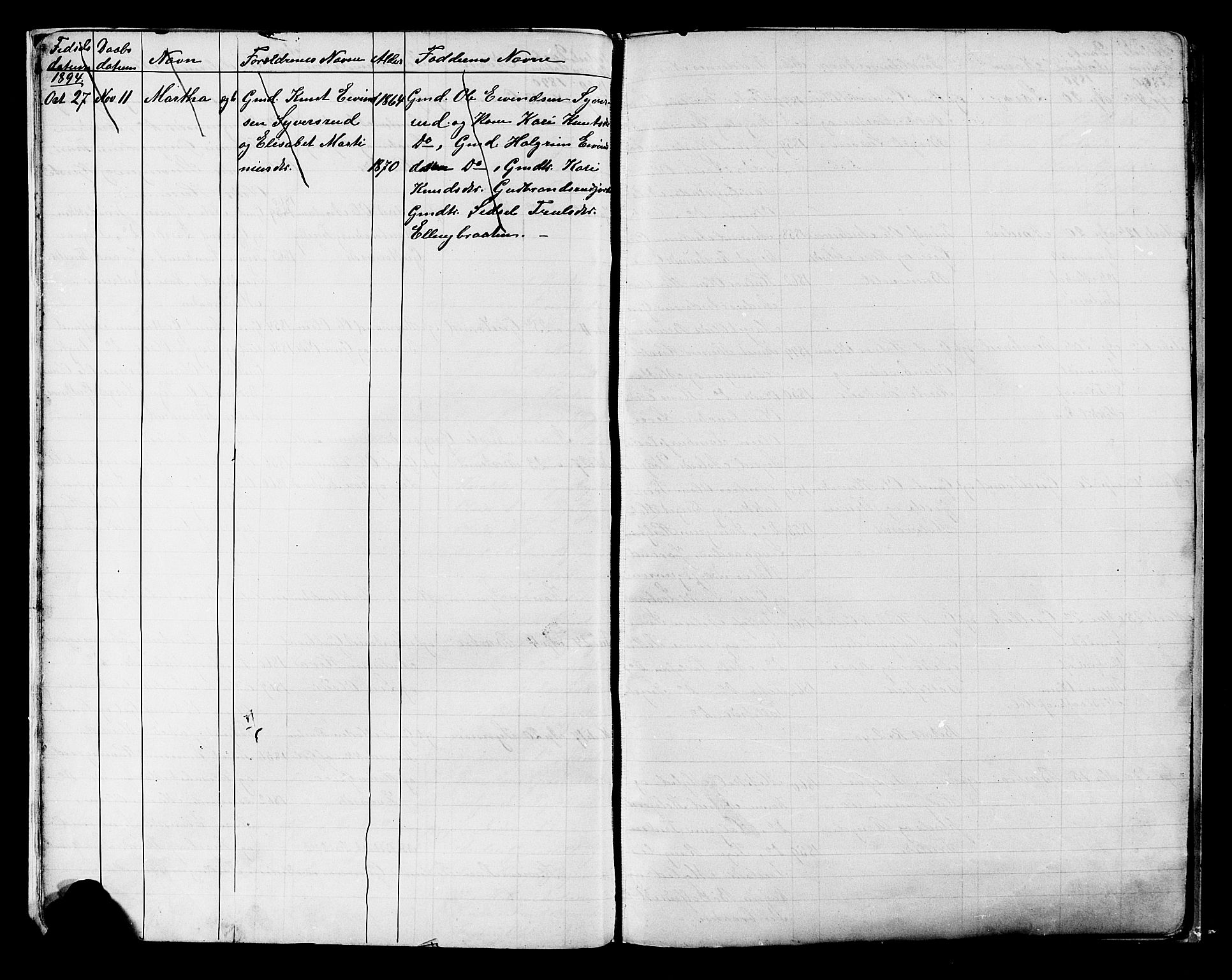 Nes kirkebøker, AV/SAKO-A-236/G/Ga/L0003: Klokkerbok nr. I 3, 1889-1909