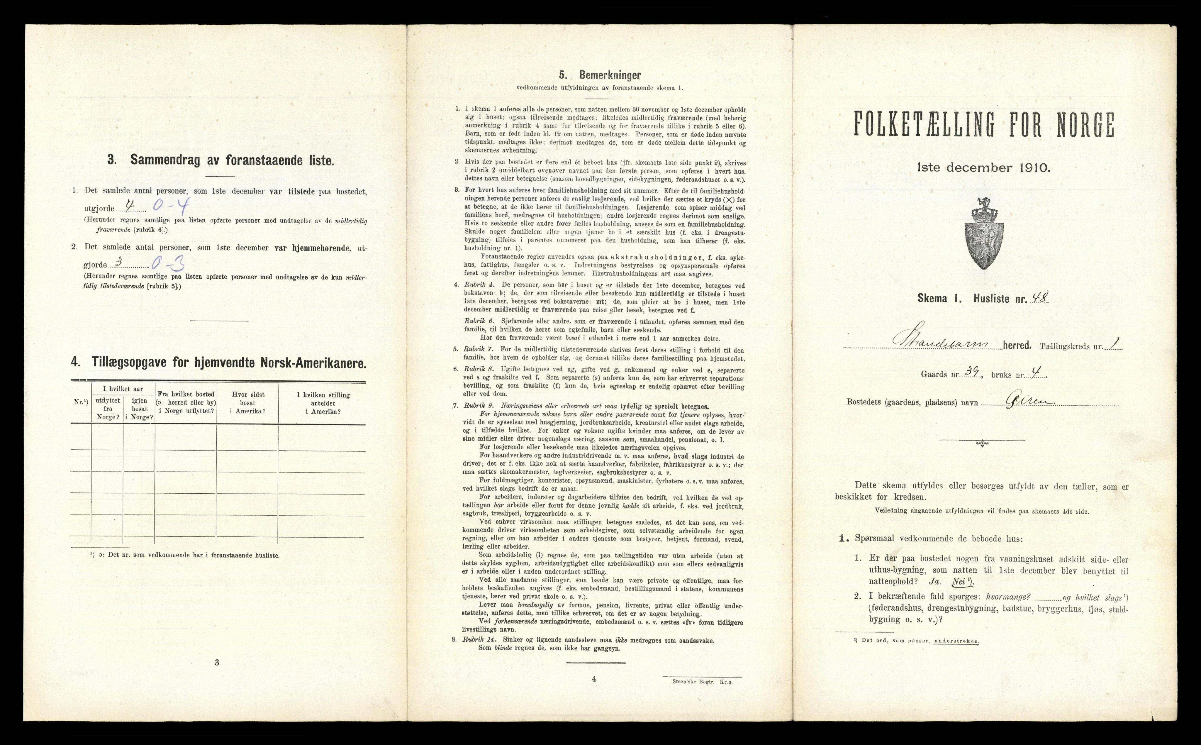 RA, Folketelling 1910 for 1226 Strandebarm herred, 1910, s. 120