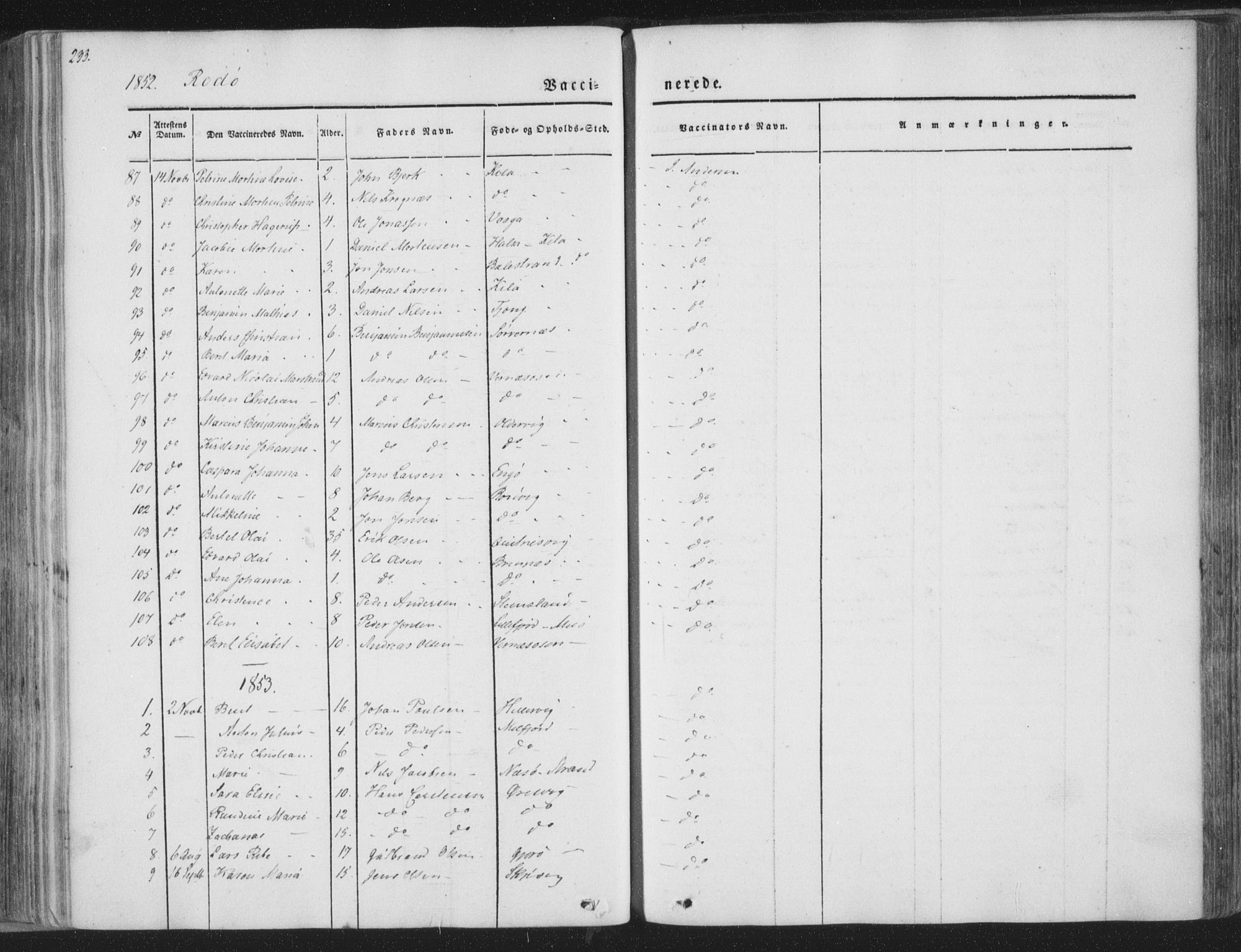 Ministerialprotokoller, klokkerbøker og fødselsregistre - Nordland, AV/SAT-A-1459/841/L0604: Ministerialbok nr. 841A09 /1, 1845-1862, s. 233