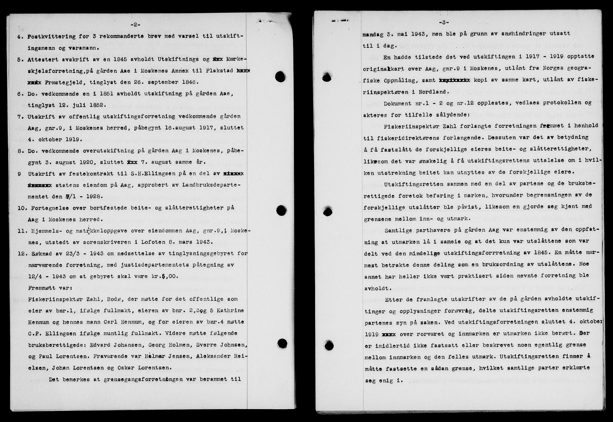 Lofoten sorenskriveri, SAT/A-0017/1/2/2C/L0011a: Pantebok nr. 11a, 1943-1943, Dagboknr: 719/1943