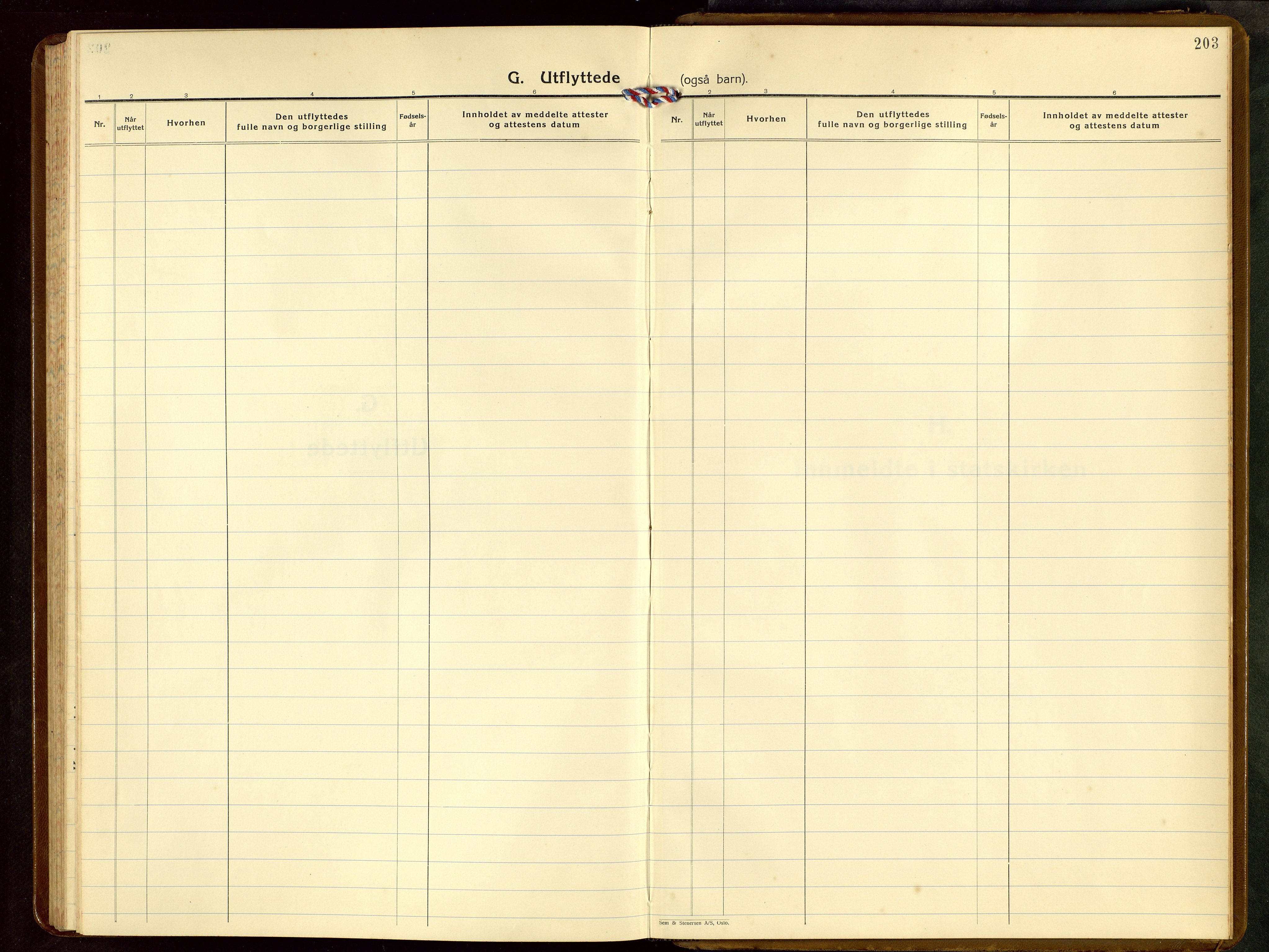 Skudenes sokneprestkontor, AV/SAST-A -101849/H/Ha/Hab/L0013: Klokkerbok nr. B 13, 1937-1954, s. 203