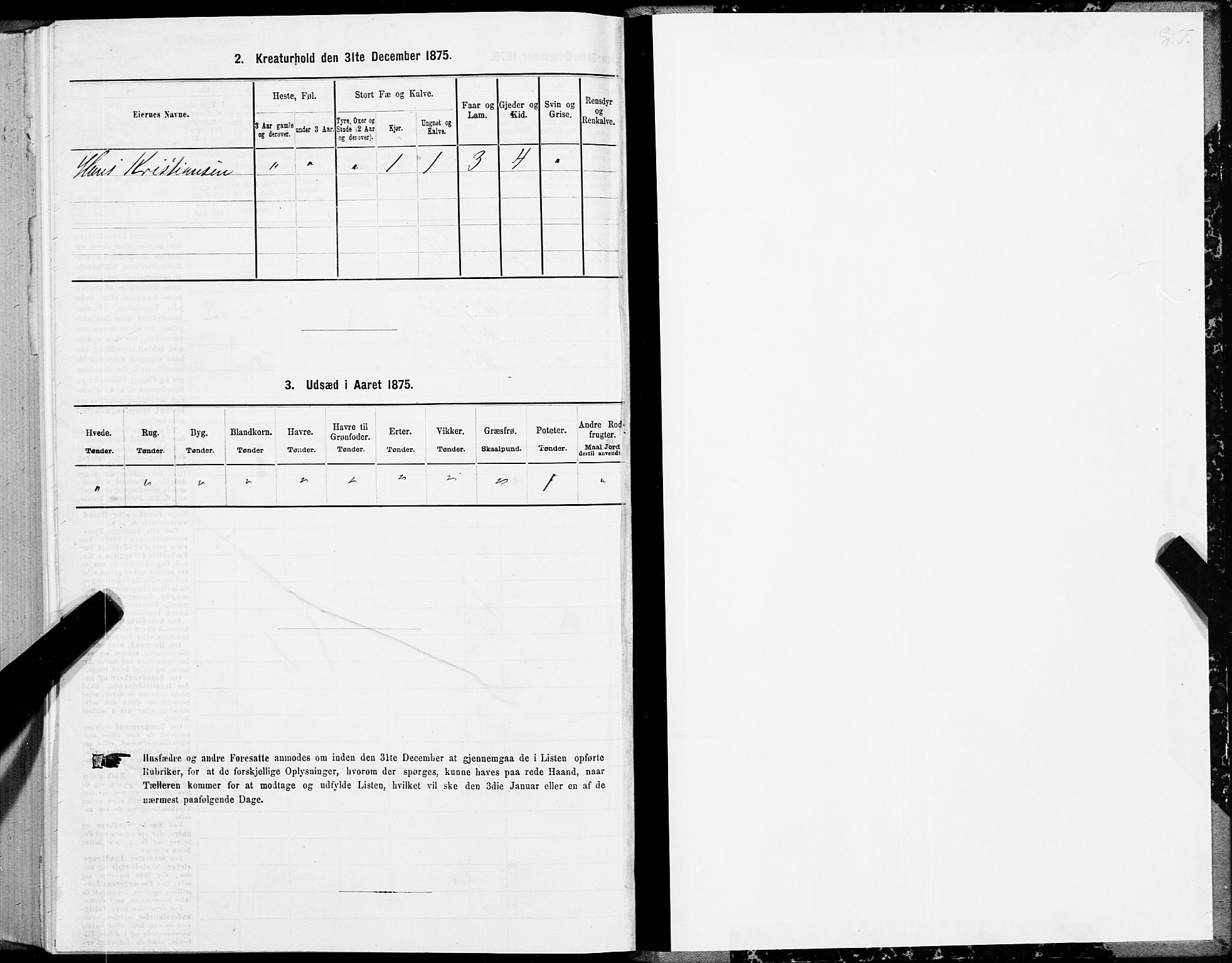 SAT, Folketelling 1875 for 1865P Vågan prestegjeld, 1875