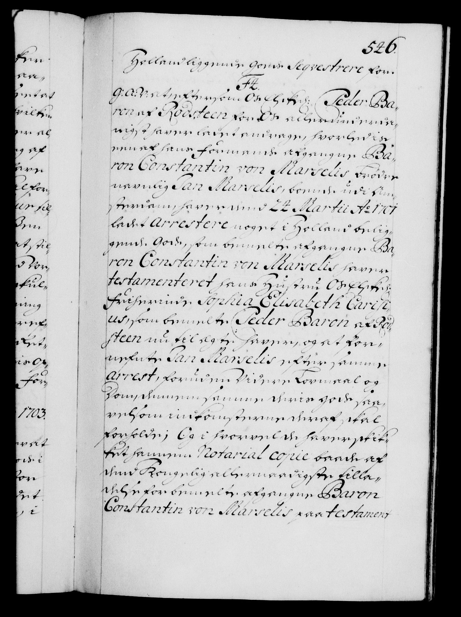 Danske Kanselli 1572-1799, RA/EA-3023/F/Fc/Fca/Fcaa/L0018: Norske registre, 1699-1703, s. 546a