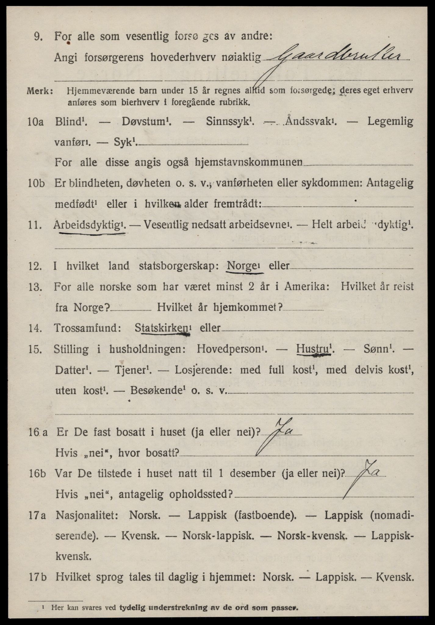 SAT, Folketelling 1920 for 1616 Fillan herred, 1920, s. 2625