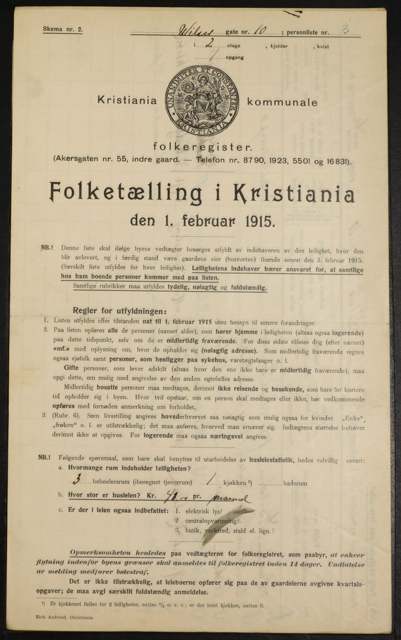 OBA, Kommunal folketelling 1.2.1915 for Kristiania, 1915, s. 129068