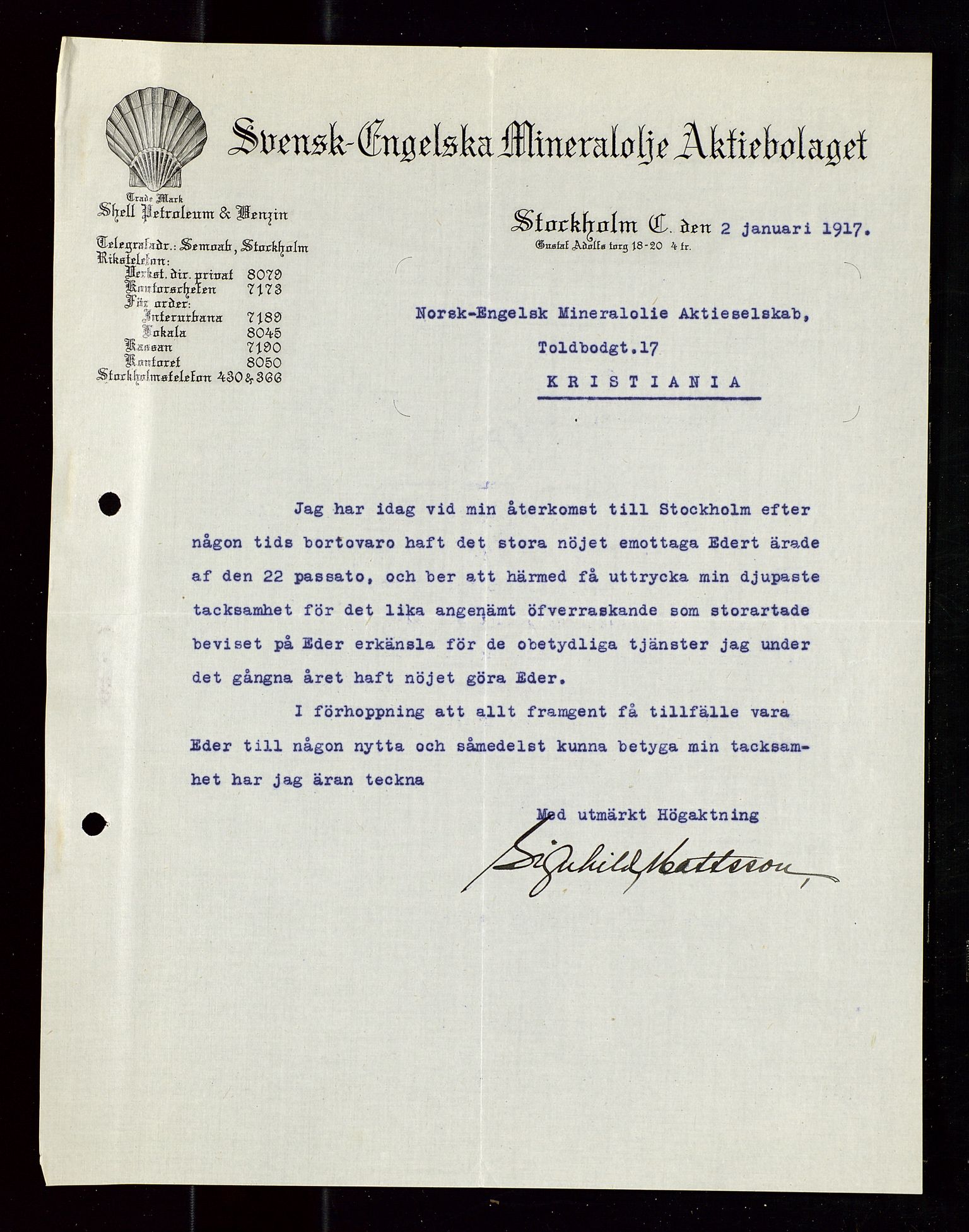 Pa 1521 - A/S Norske Shell, SAST/A-101915/E/Ea/Eaa/L0020: Sjefskorrespondanse, 1917, s. 448