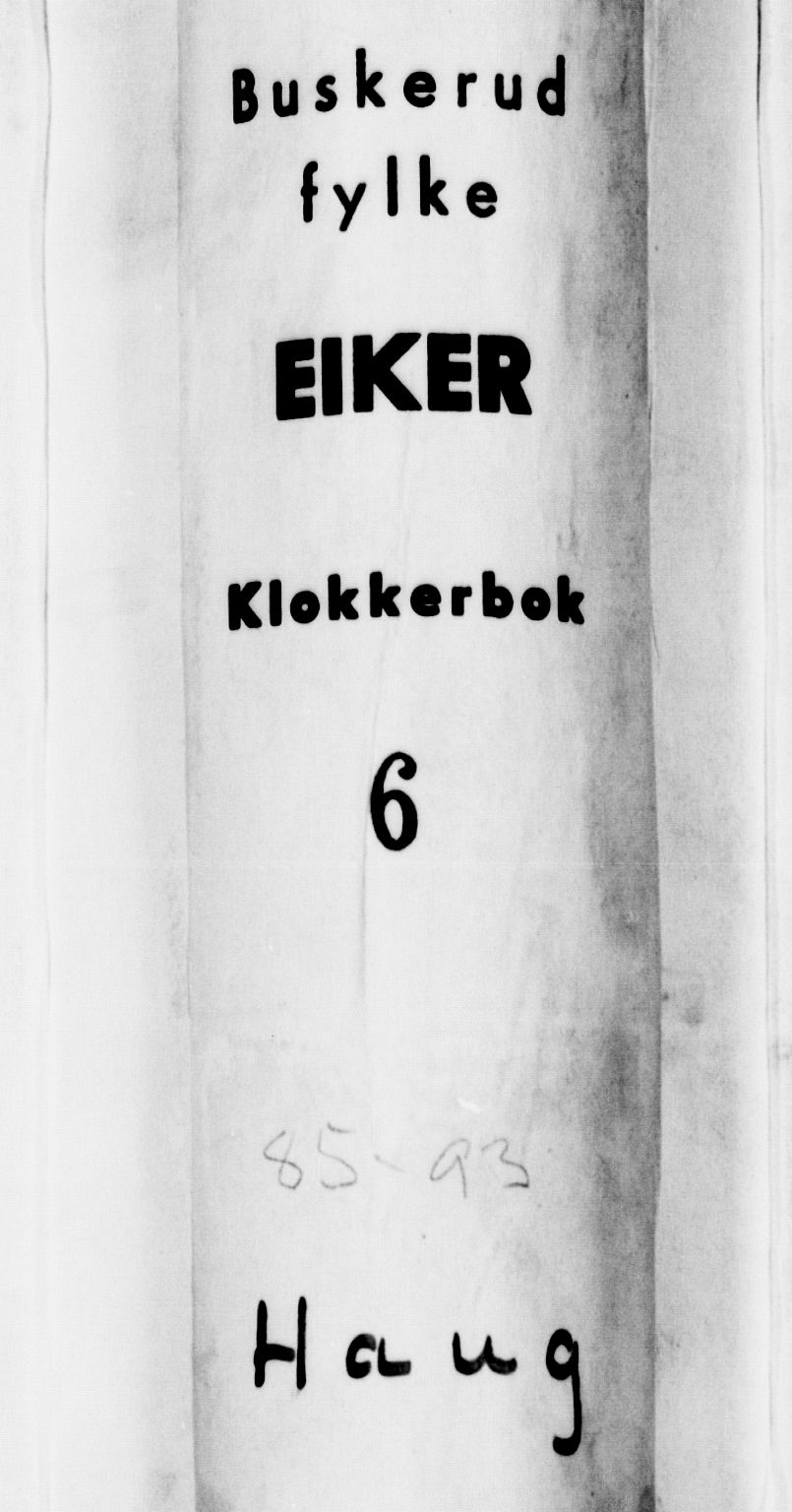 Eiker kirkebøker, AV/SAKO-A-4/G/Ga/L0006: Klokkerbok nr. I 6, 1885-1893