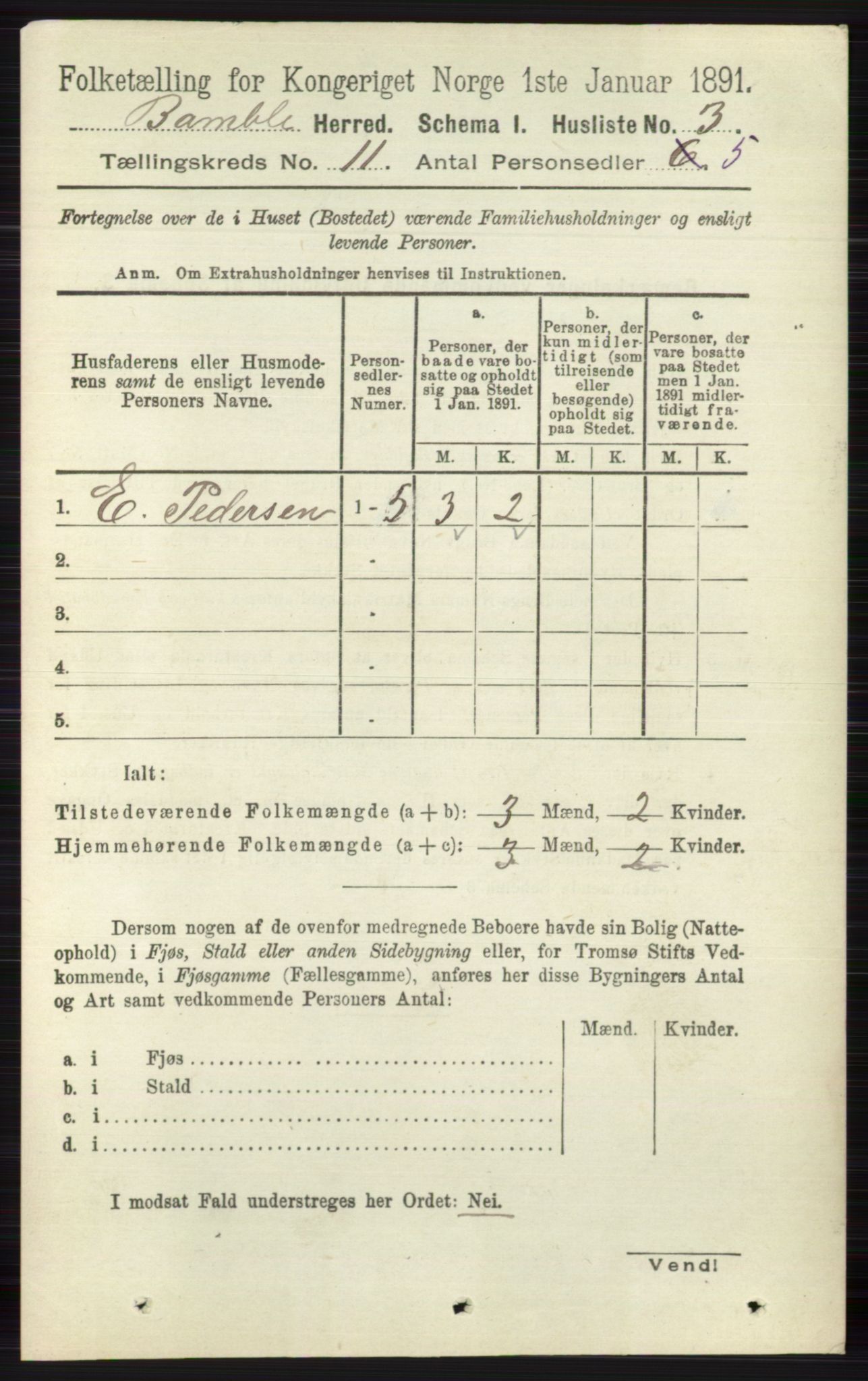 RA, Folketelling 1891 for 0814 Bamble herred, 1891, s. 6220