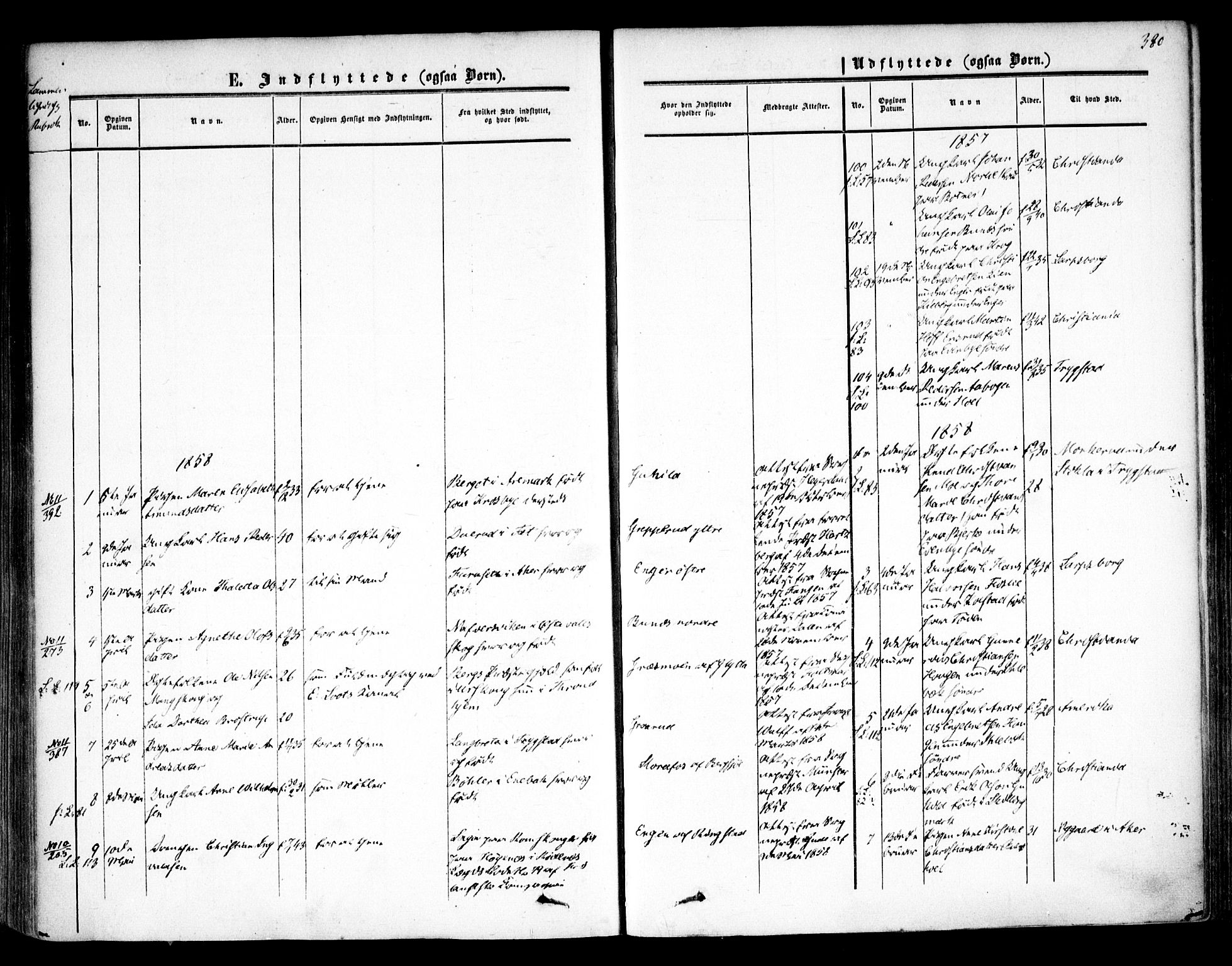 Høland prestekontor Kirkebøker, AV/SAO-A-10346a/F/Fa/L0010: Ministerialbok nr. I 10, 1854-1861, s. 380