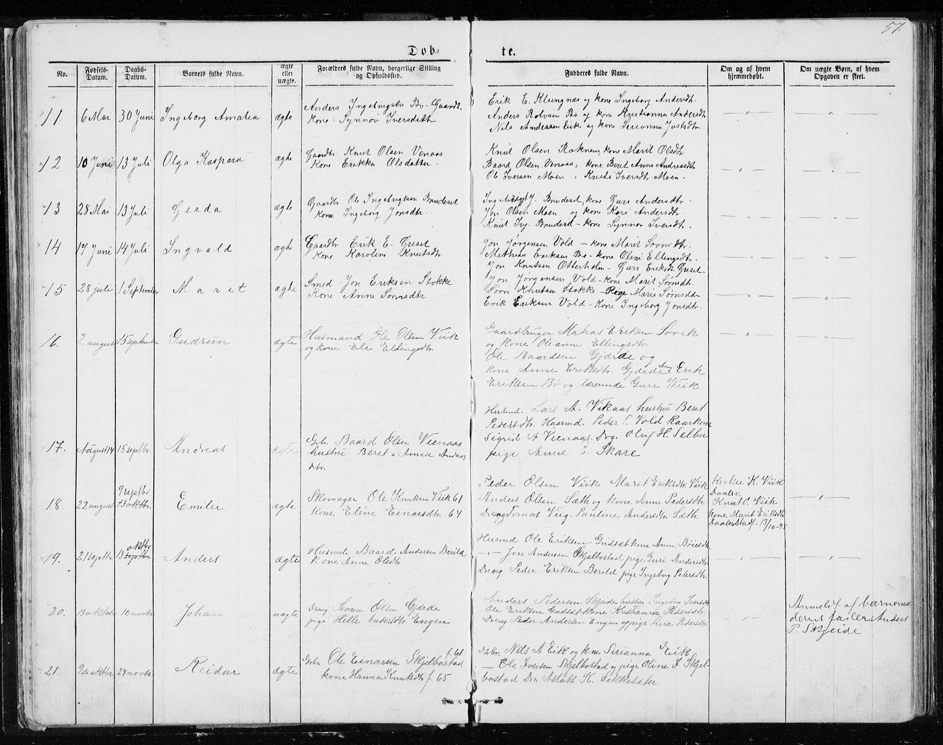 Ministerialprotokoller, klokkerbøker og fødselsregistre - Møre og Romsdal, AV/SAT-A-1454/543/L0564: Klokkerbok nr. 543C02, 1867-1915, s. 51