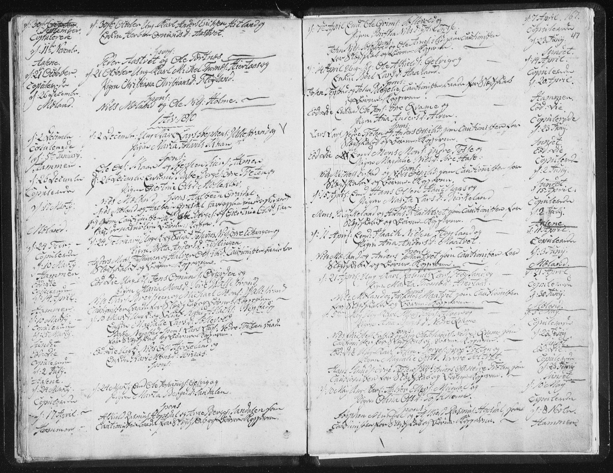 Hamre sokneprestembete, AV/SAB-A-75501/H/Ha/Haa/Haaa/L0009: Ministerialbok nr. A 9, 1805-1815, s. 47