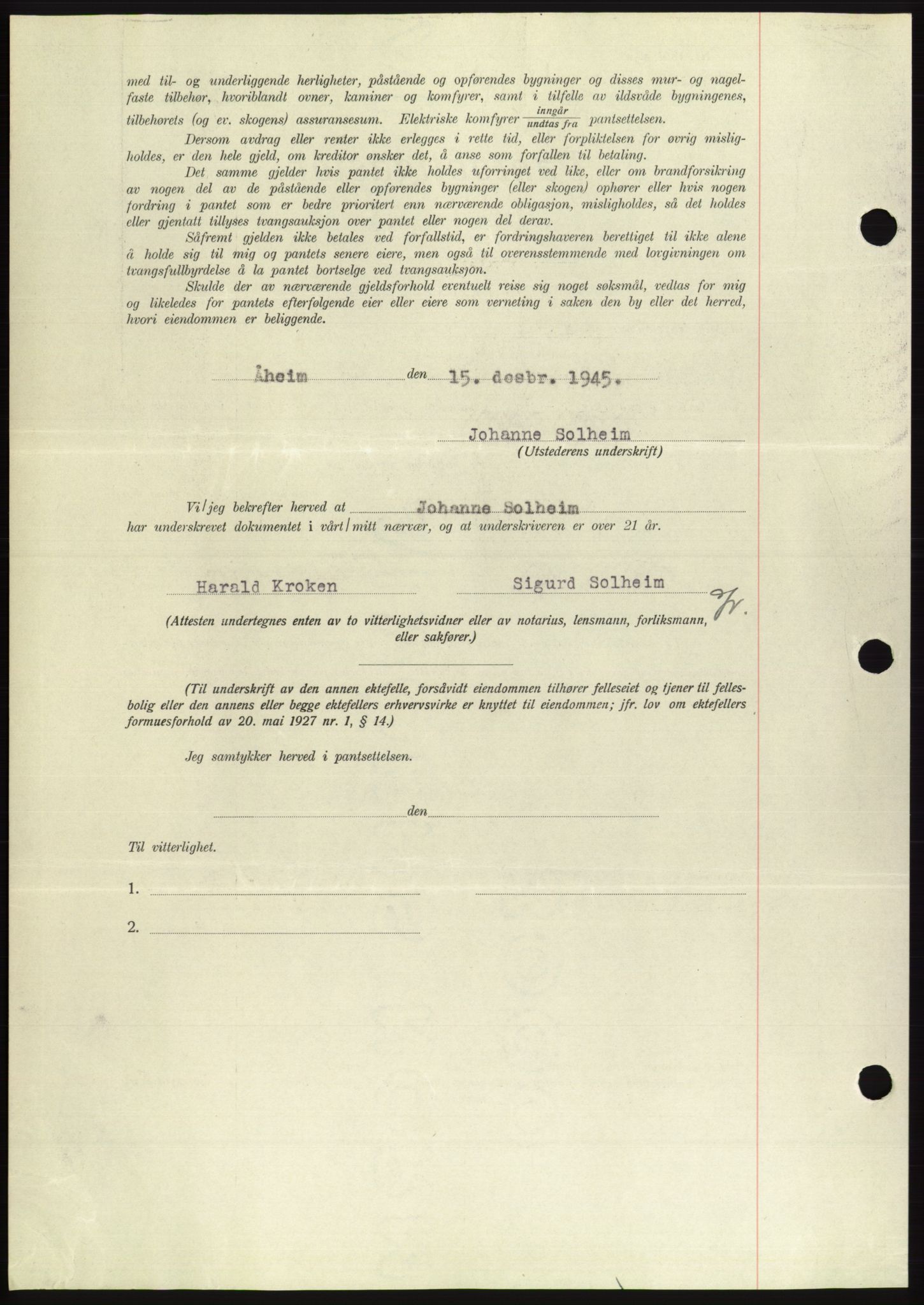 Søre Sunnmøre sorenskriveri, AV/SAT-A-4122/1/2/2C/L0114: Pantebok nr. 1-2B, 1943-1947, Dagboknr: 13/1946