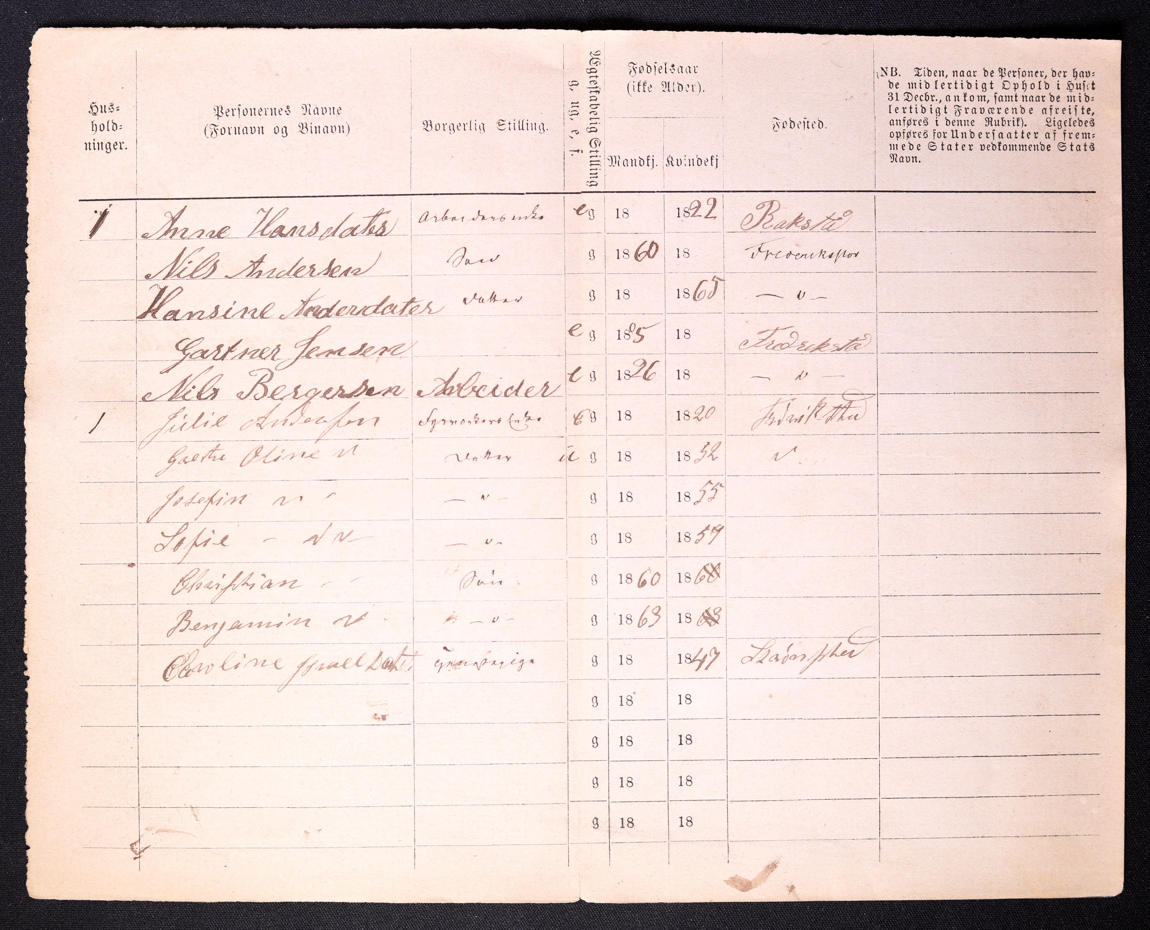 RA, Folketelling 1870 for 0103 Fredrikstad kjøpstad, 1870, s. 28