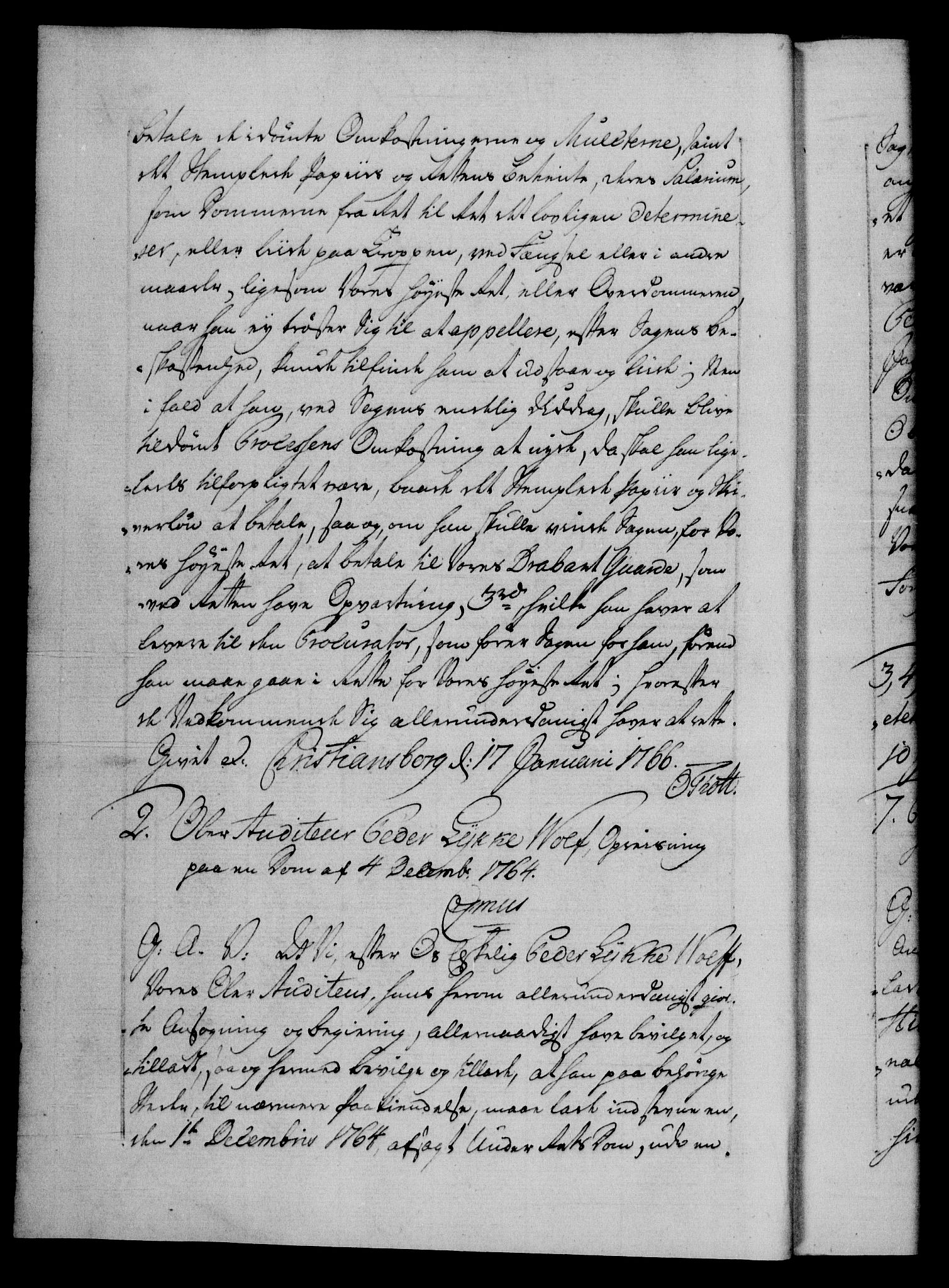 Danske Kanselli 1572-1799, RA/EA-3023/F/Fc/Fca/Fcaa/L0043: Norske registre, 1766-1768, s. 1b