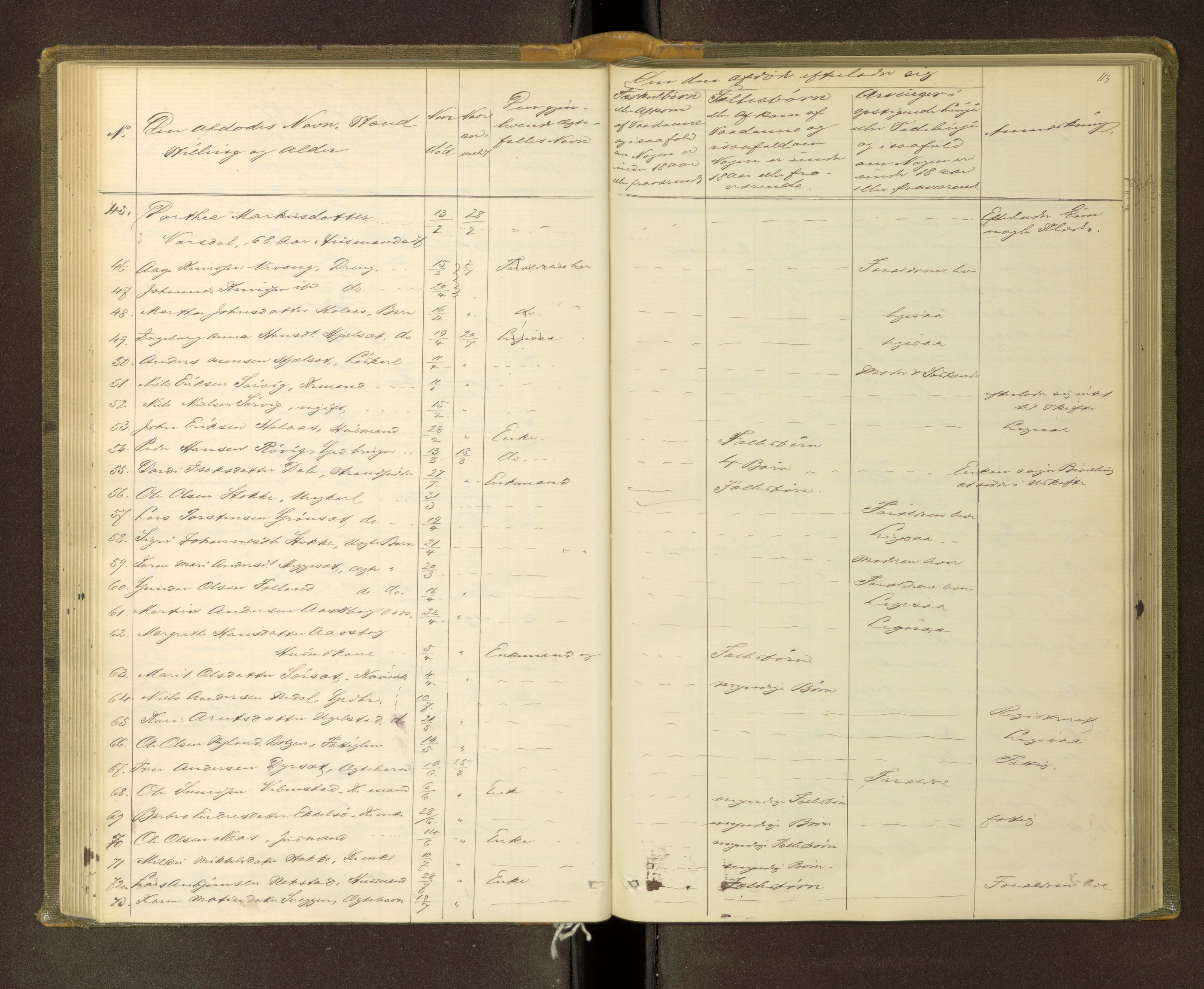 Nordmøre sorenskriveri, AV/SAT-A-4132/1/3/3L/L0002: Dødsfallsprotokoll, 1873-1883, s. 113