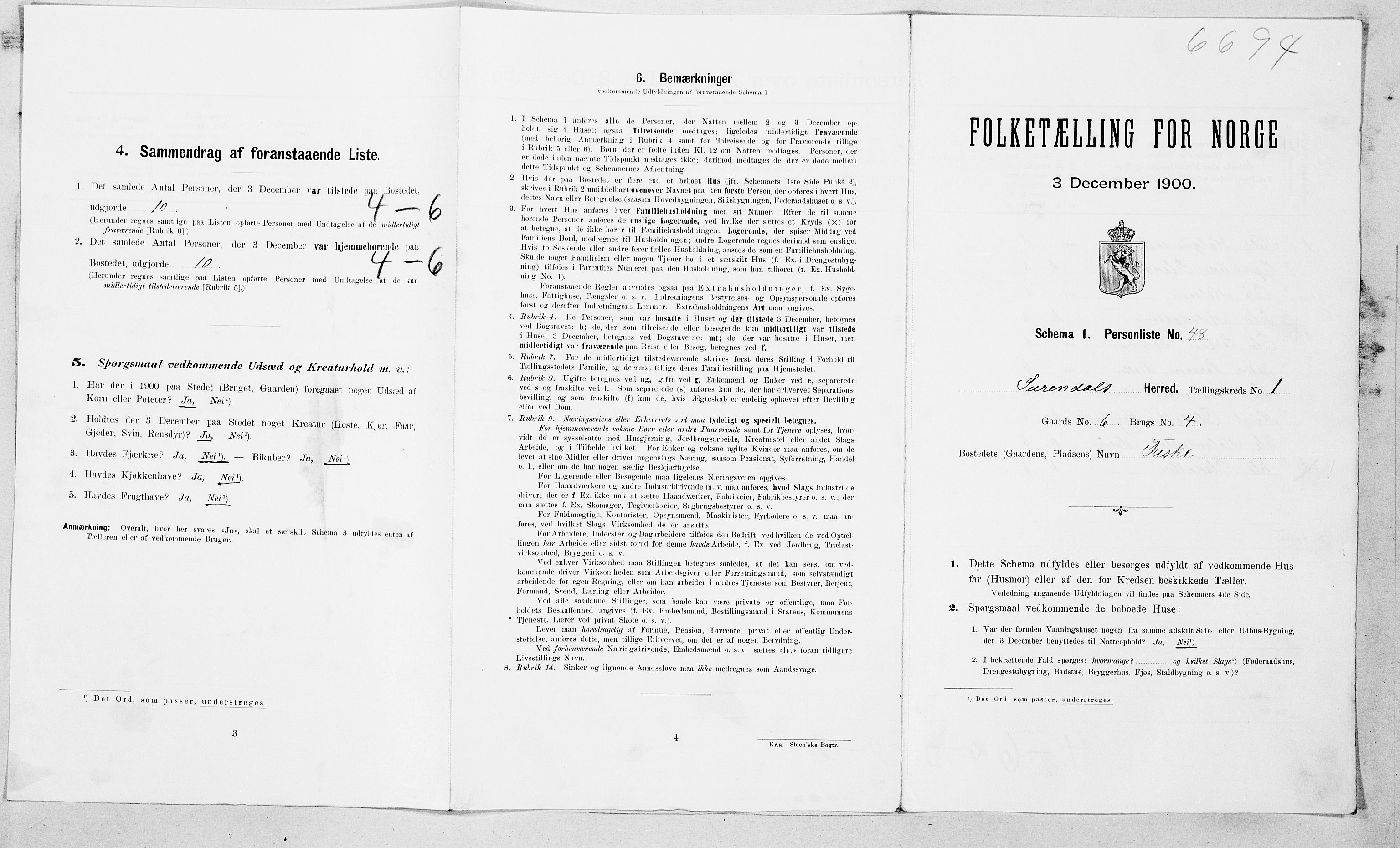 SAT, Folketelling 1900 for 1566 Surnadal herred, 1900, s. 169