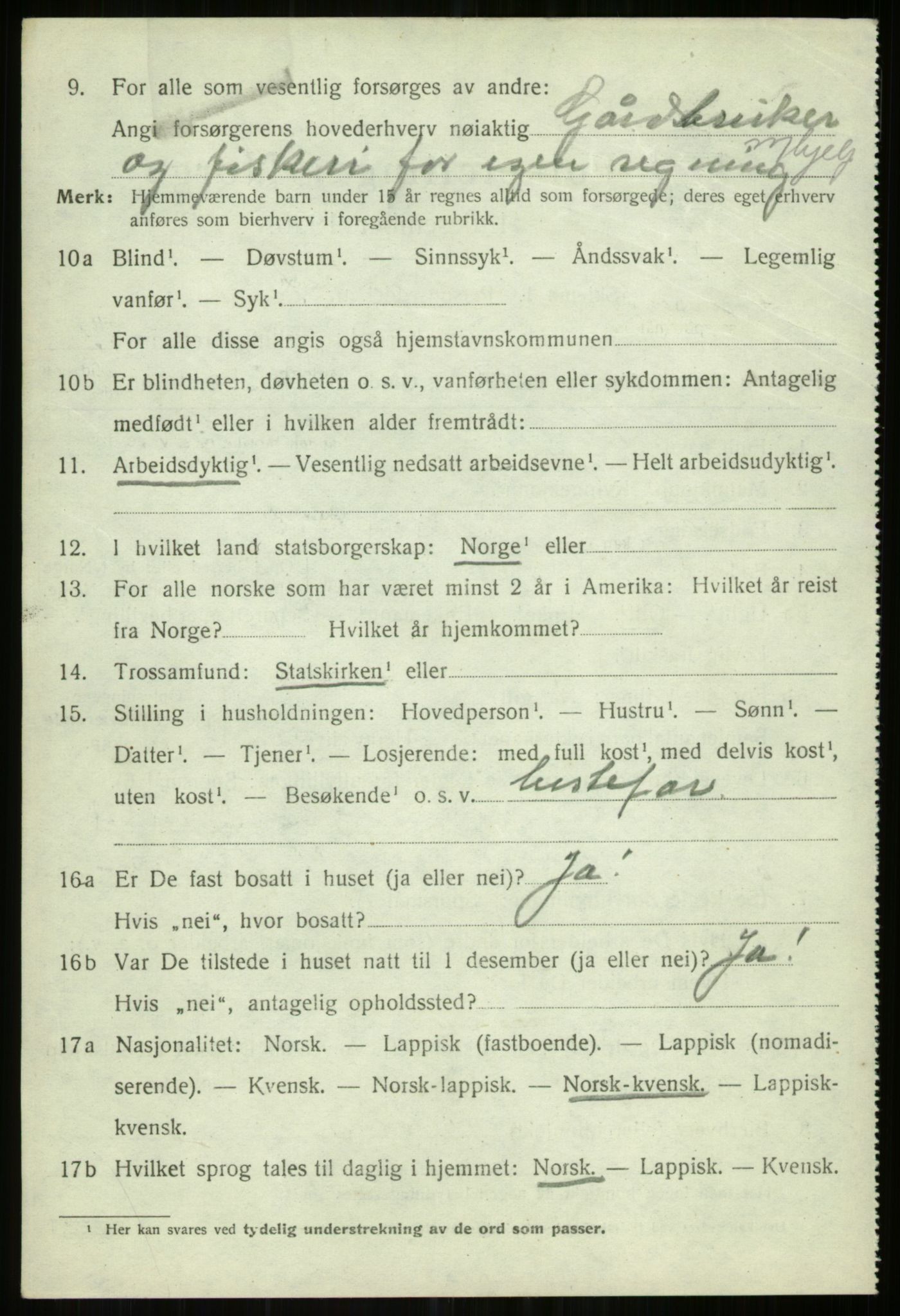 SATØ, Folketelling 1920 for 1935 Helgøy herred, 1920, s. 2552