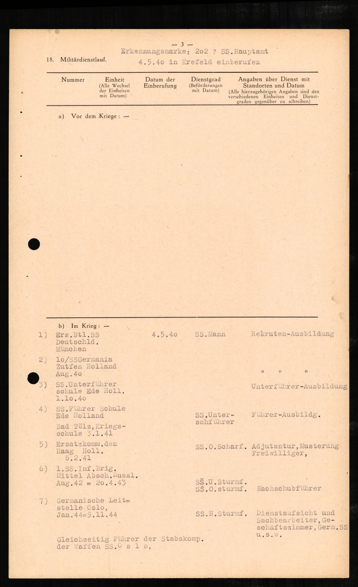 Forsvaret, Forsvarets overkommando II, AV/RA-RAFA-3915/D/Db/L0002: CI Questionaires. Tyske okkupasjonsstyrker i Norge. Tyskere., 1945-1946, s. 35