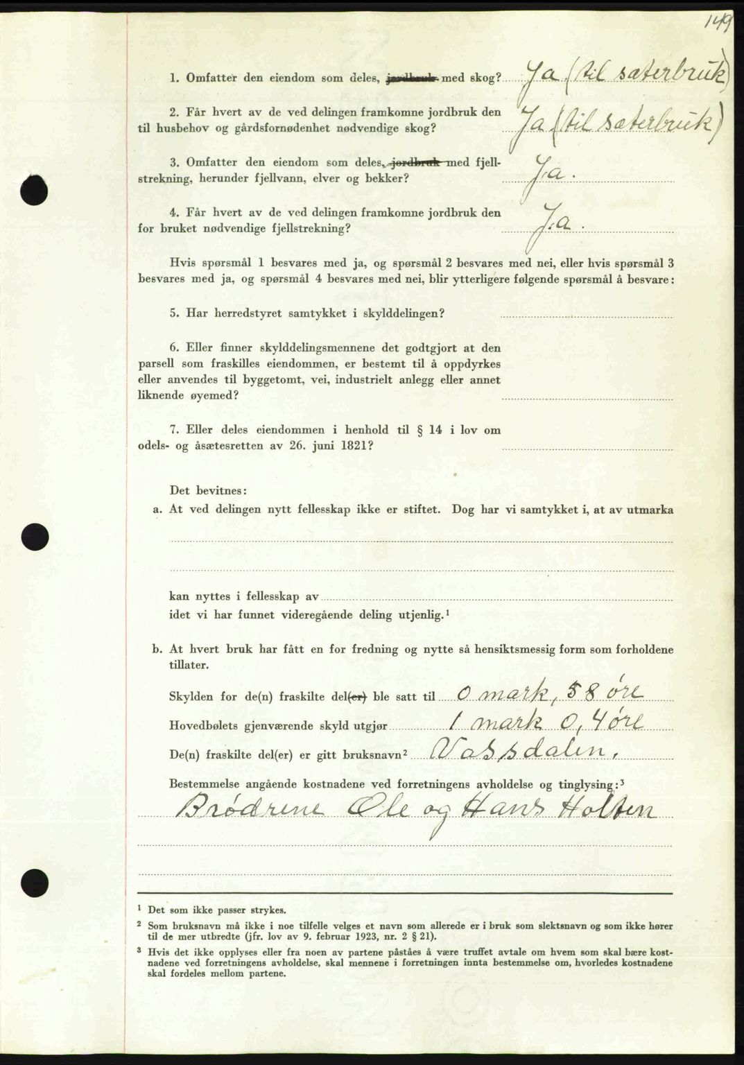 Nordmøre sorenskriveri, AV/SAT-A-4132/1/2/2Ca: Pantebok nr. A109, 1948-1948, Dagboknr: 2427/1948