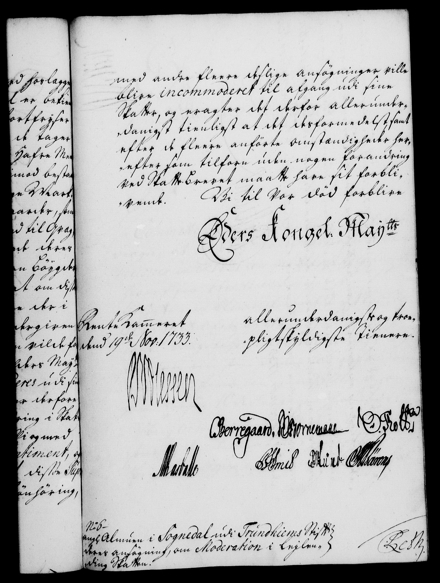 Rentekammeret, Kammerkanselliet, RA/EA-3111/G/Gf/Gfa/L0016: Norsk relasjons- og resolusjonsprotokoll (merket RK 52.16), 1733, s. 415