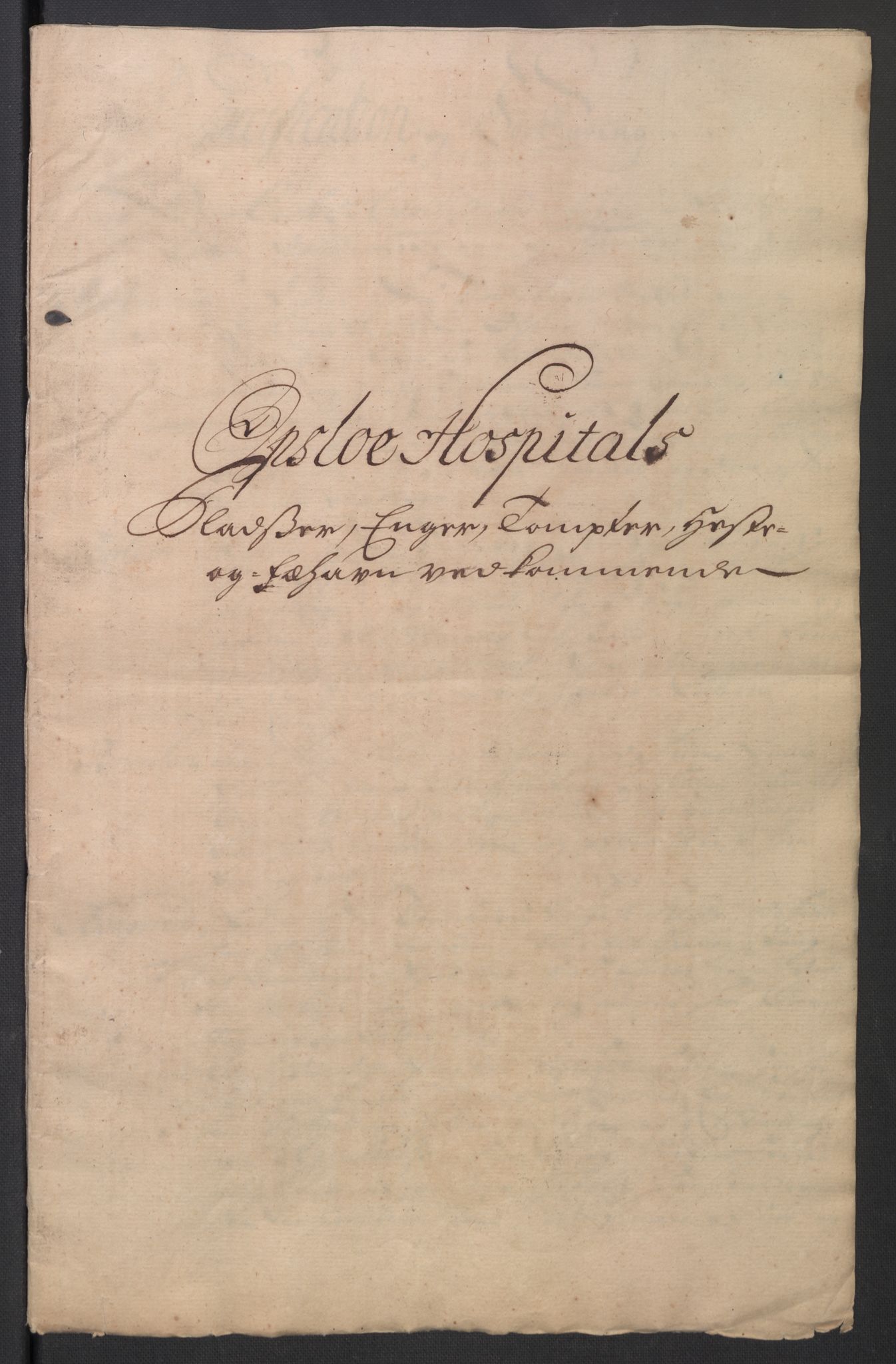 Oslo stiftsdireksjon, AV/SAO-A-11085/K/Kb/L0003/0002: Oslo Hospital / Auksjoner over Hospitalets eiendommer: Forpaktningen av plasser, tomter m.v., 1736-1737, s. 2