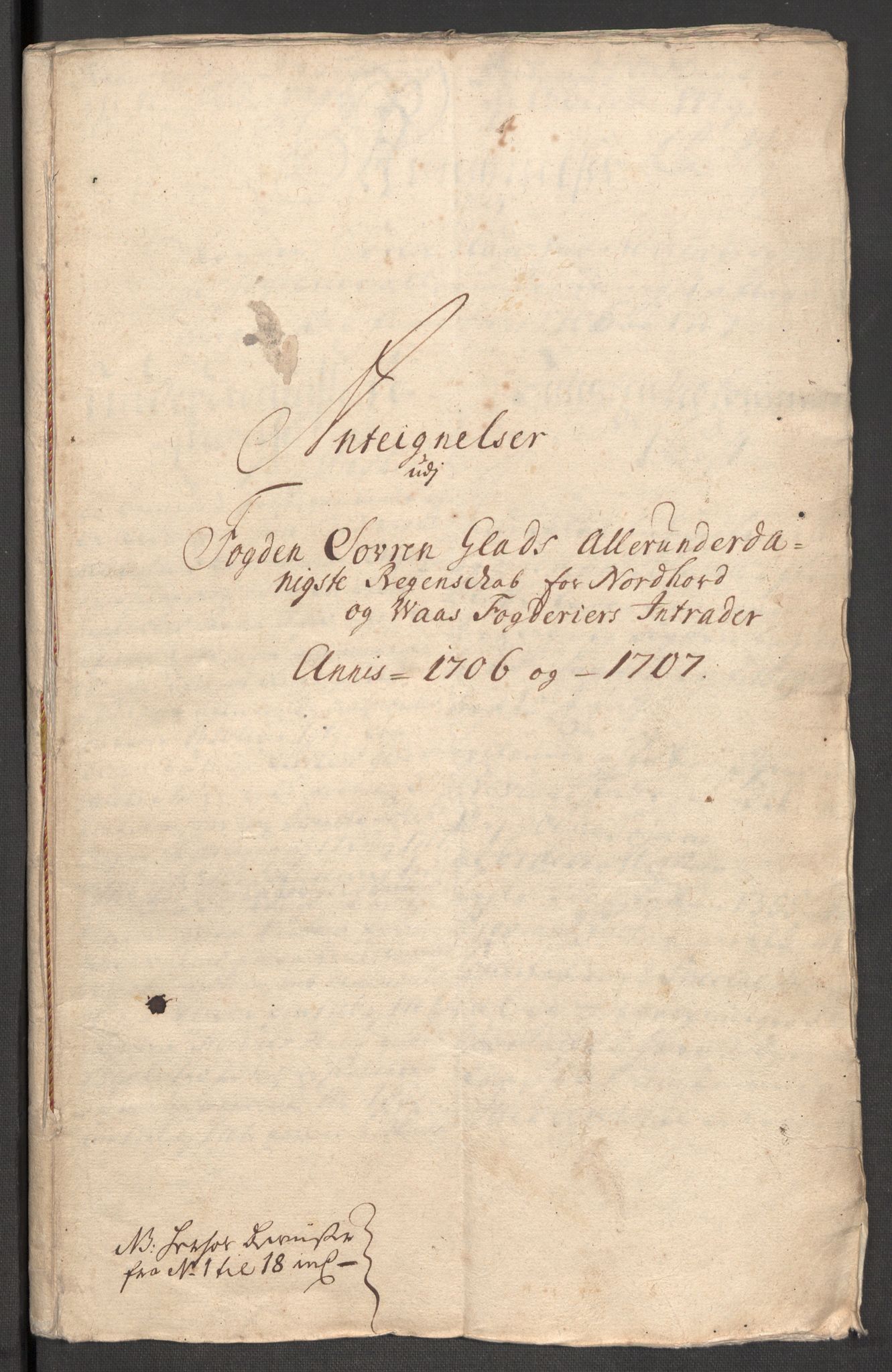 Rentekammeret inntil 1814, Reviderte regnskaper, Fogderegnskap, RA/EA-4092/R51/L3188: Fogderegnskap Nordhordland og Voss, 1706-1707, s. 163