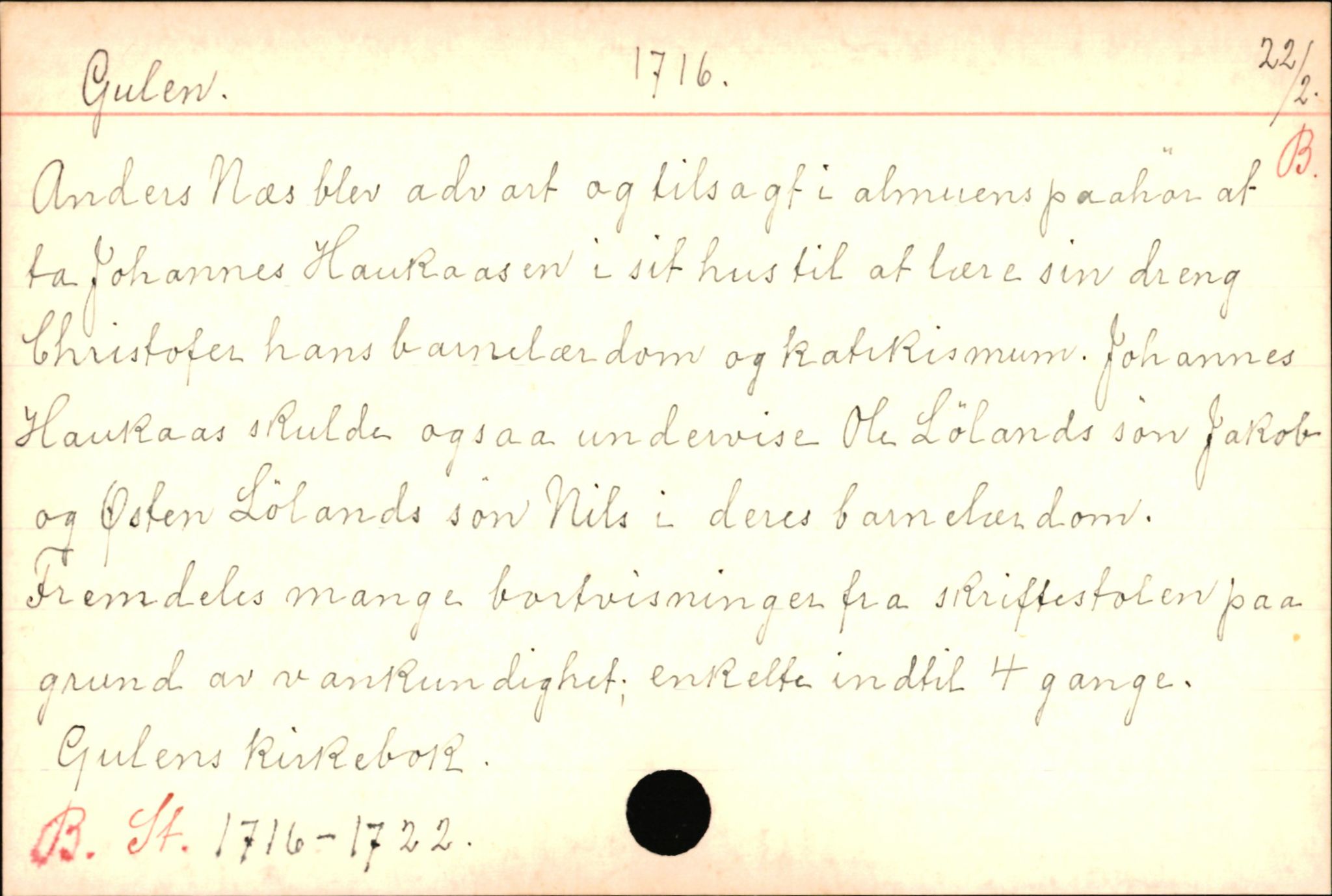 Haugen, Johannes - lærer, AV/SAB-SAB/PA-0036/01/L0001: Om klokkere og lærere, 1521-1904, s. 7900