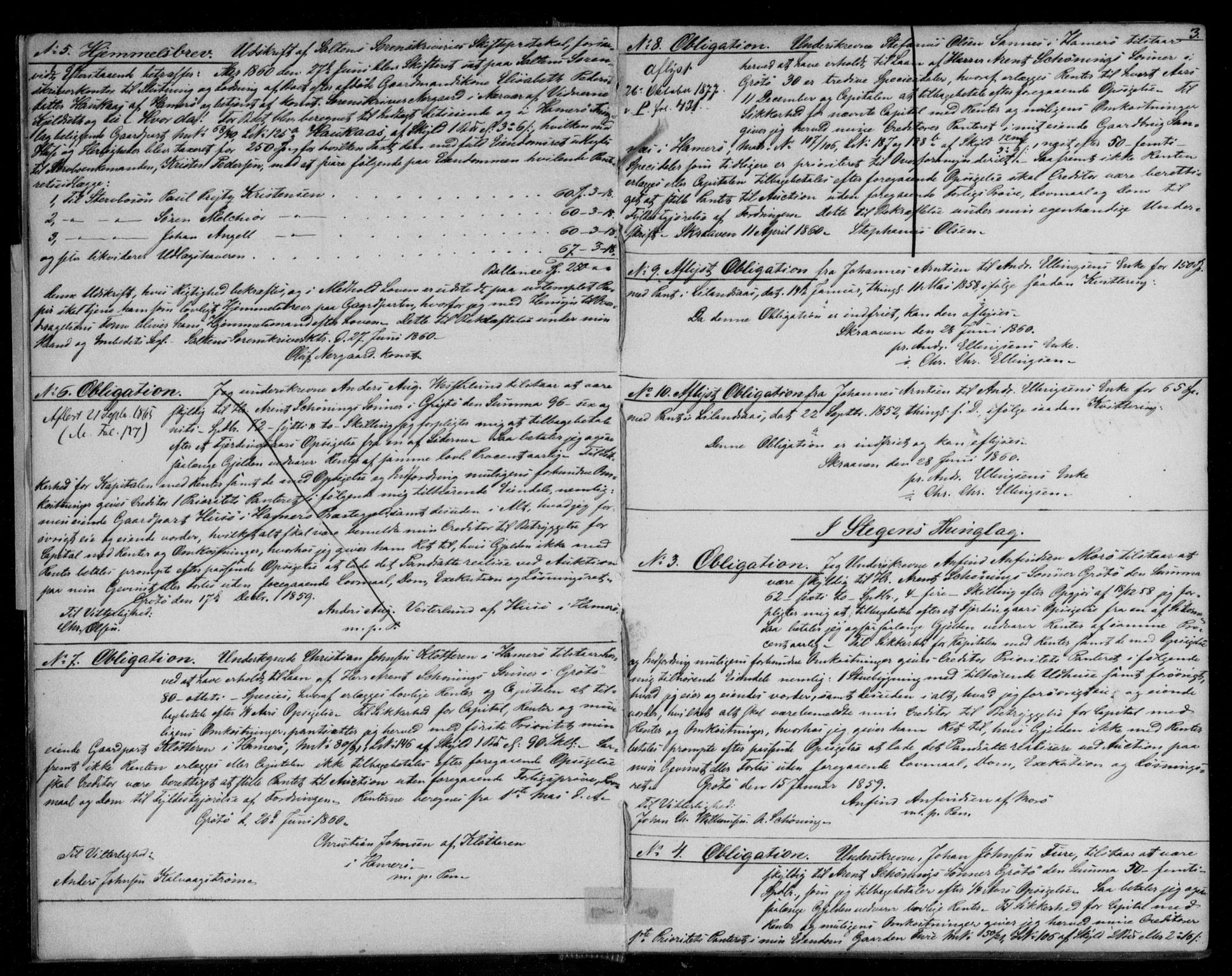 Salten sorenskriveri, SAT/A-4578/1/2/2C/L0011: Pantebok nr. L, 1860-1864, s. 3