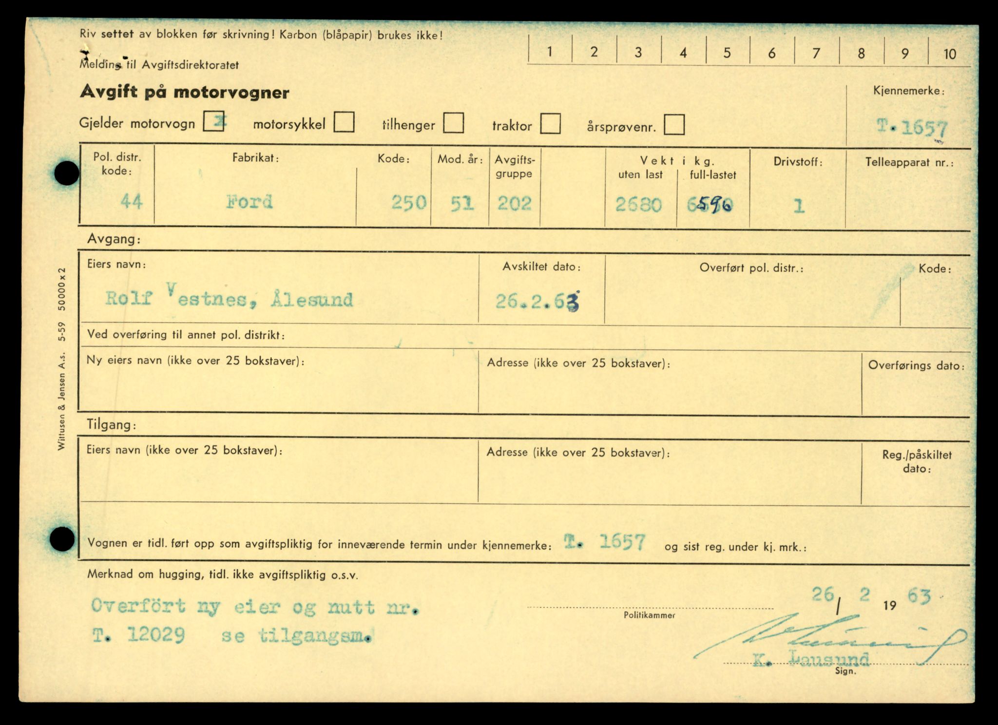 Møre og Romsdal vegkontor - Ålesund trafikkstasjon, AV/SAT-A-4099/F/Fe/L0032: Registreringskort for kjøretøy T 11997 - T 12149, 1927-1998, s. 963