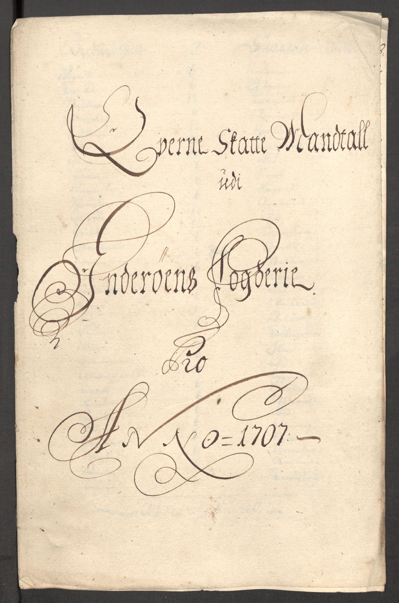Rentekammeret inntil 1814, Reviderte regnskaper, Fogderegnskap, RA/EA-4092/R63/L4315: Fogderegnskap Inderøy, 1706-1707, s. 404
