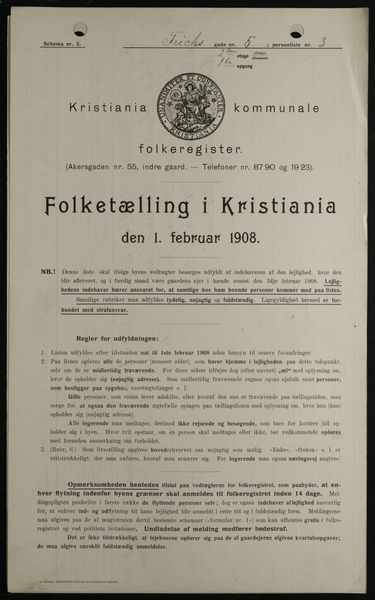 OBA, Kommunal folketelling 1.2.1908 for Kristiania kjøpstad, 1908, s. 24204