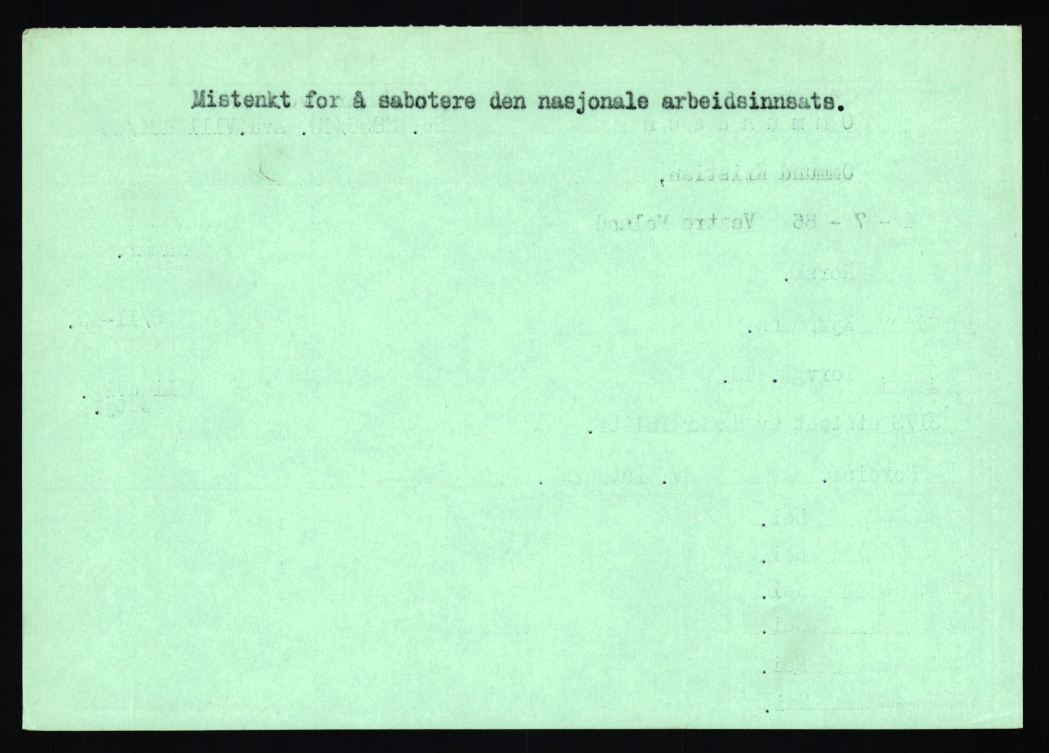 Statspolitiet - Hovedkontoret / Osloavdelingen, AV/RA-S-1329/C/Ca/L0012: Oanæs - Quistgaard	, 1943-1945, s. 2069