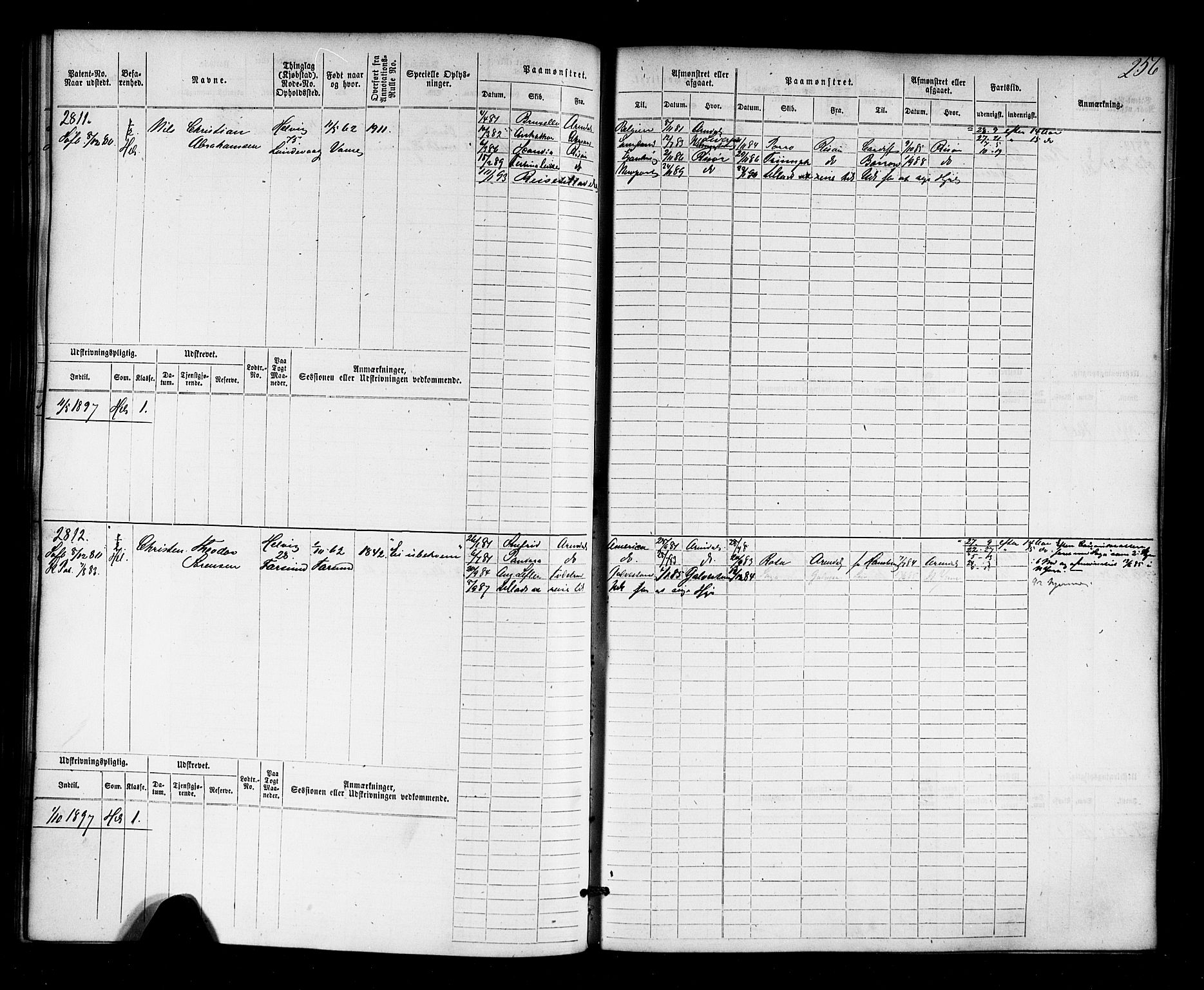 Farsund mønstringskrets, AV/SAK-2031-0017/F/Fb/L0018: Hovedrulle nr 2301-3066, Z-10, 1875-1914, s. 264