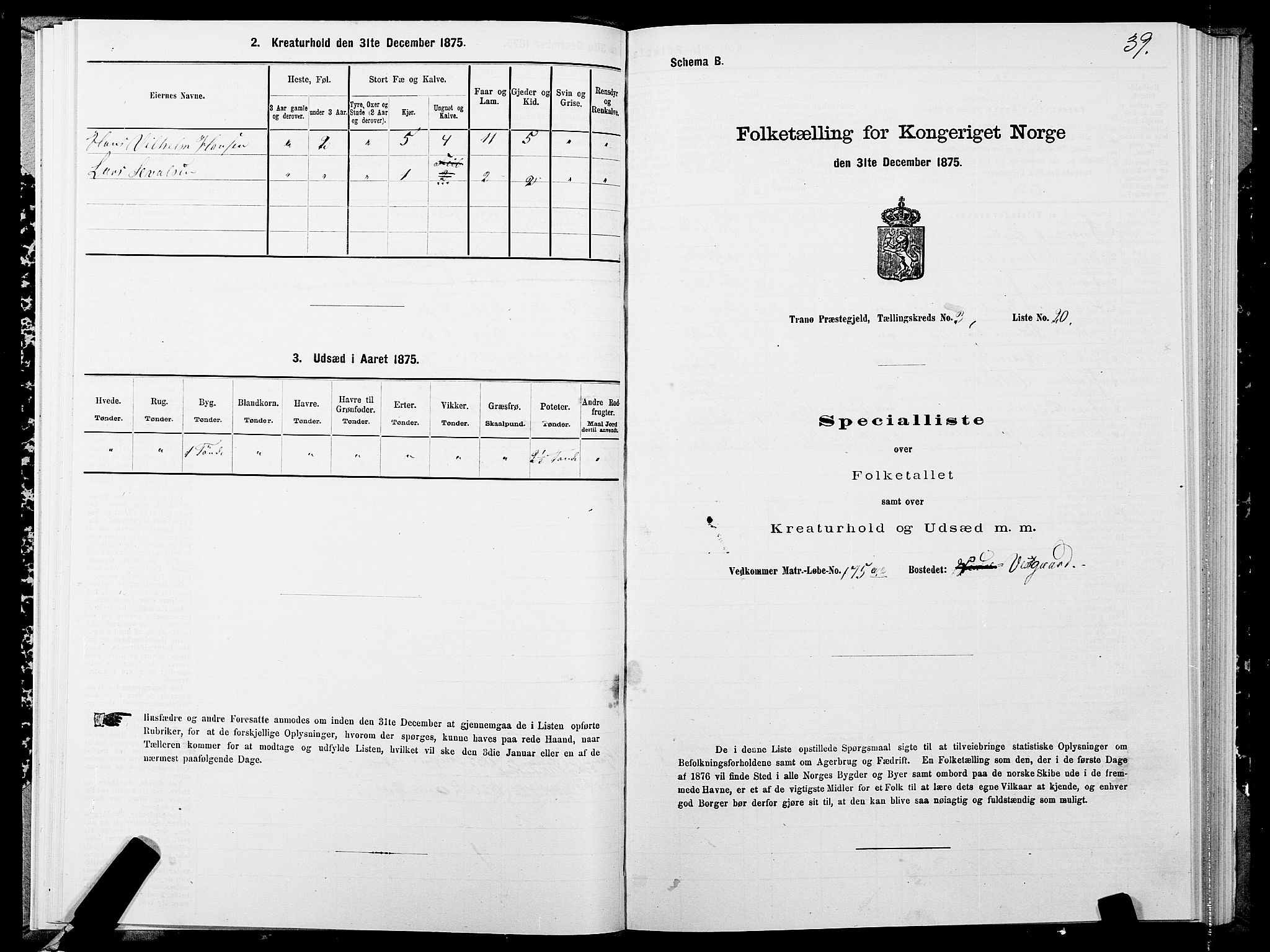 SATØ, Folketelling 1875 for 1927P Tranøy prestegjeld, 1875, s. 2039