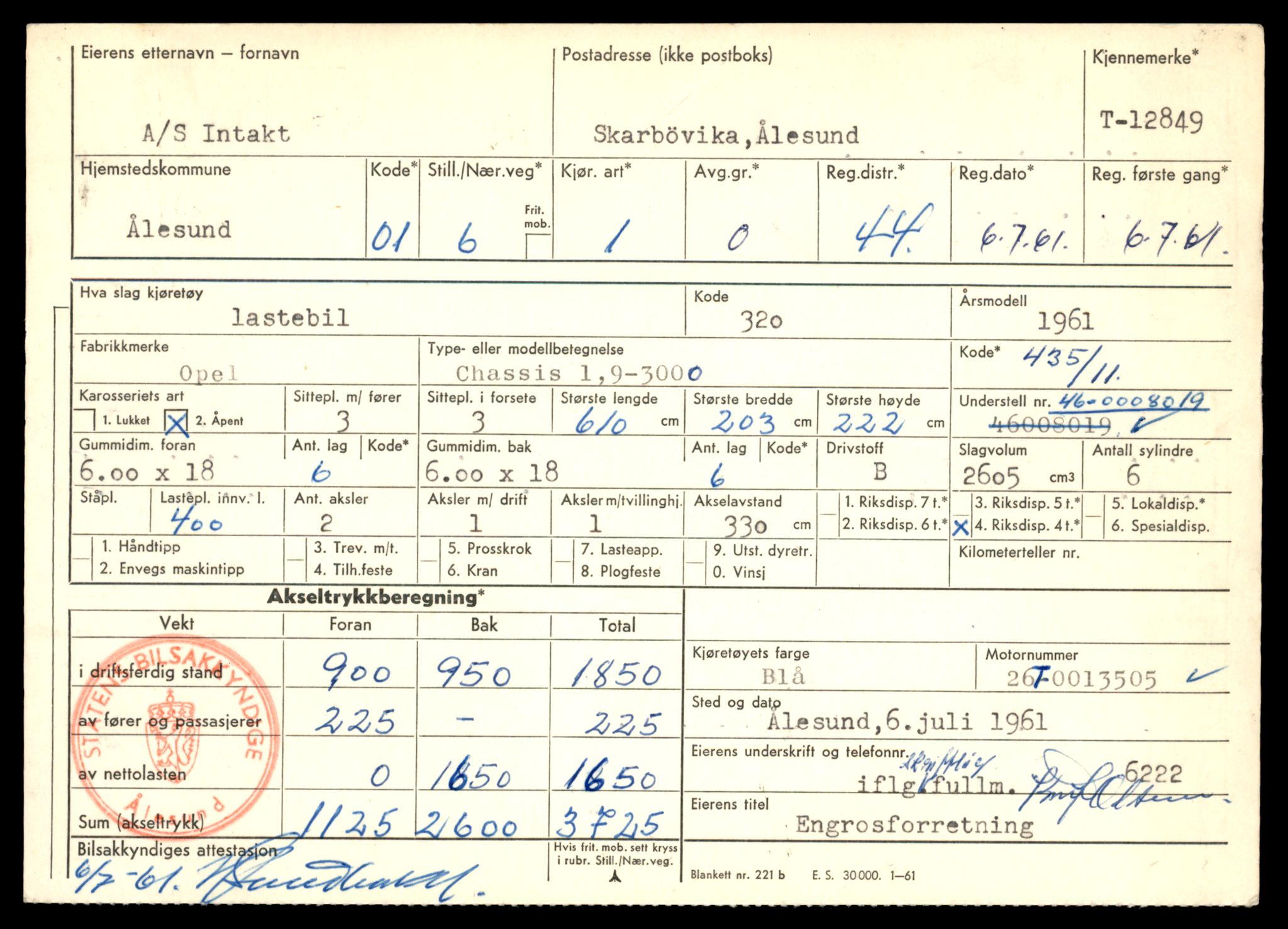 Møre og Romsdal vegkontor - Ålesund trafikkstasjon, AV/SAT-A-4099/F/Fe/L0036: Registreringskort for kjøretøy T 12831 - T 13030, 1927-1998, s. 391