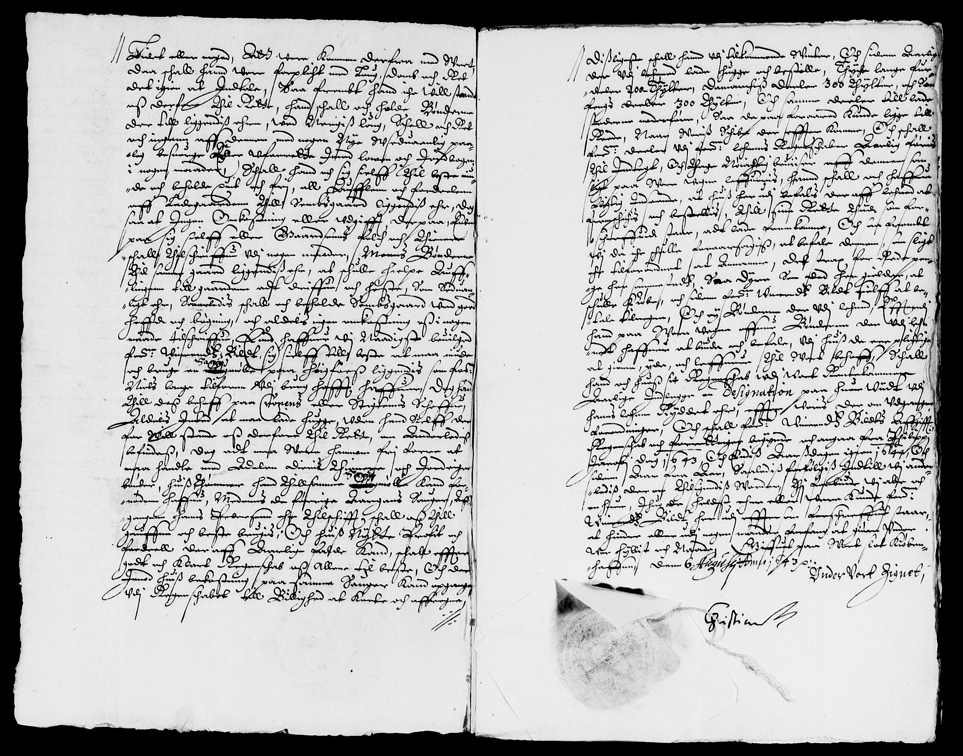 Rentekammeret inntil 1814, Reviderte regnskaper, Lensregnskaper, AV/RA-EA-5023/R/Rb/Rbm/L0008: Eiker len, 1643-1648