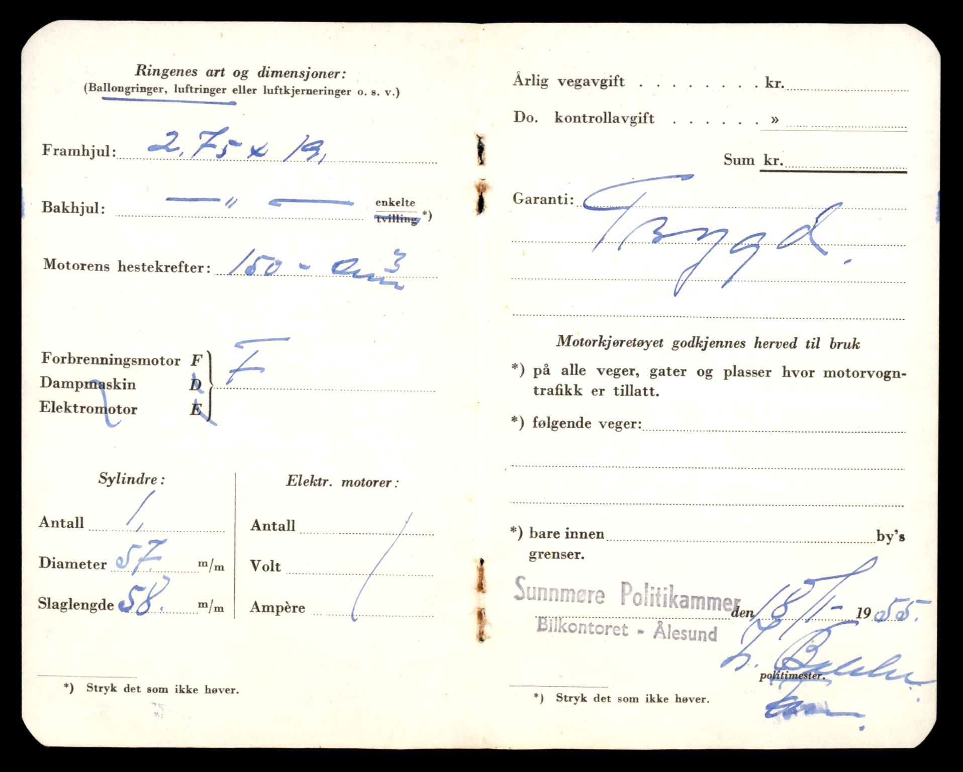 Møre og Romsdal vegkontor - Ålesund trafikkstasjon, SAT/A-4099/F/Fe/L0038: Registreringskort for kjøretøy T 13180 - T 13360, 1927-1998, s. 1648