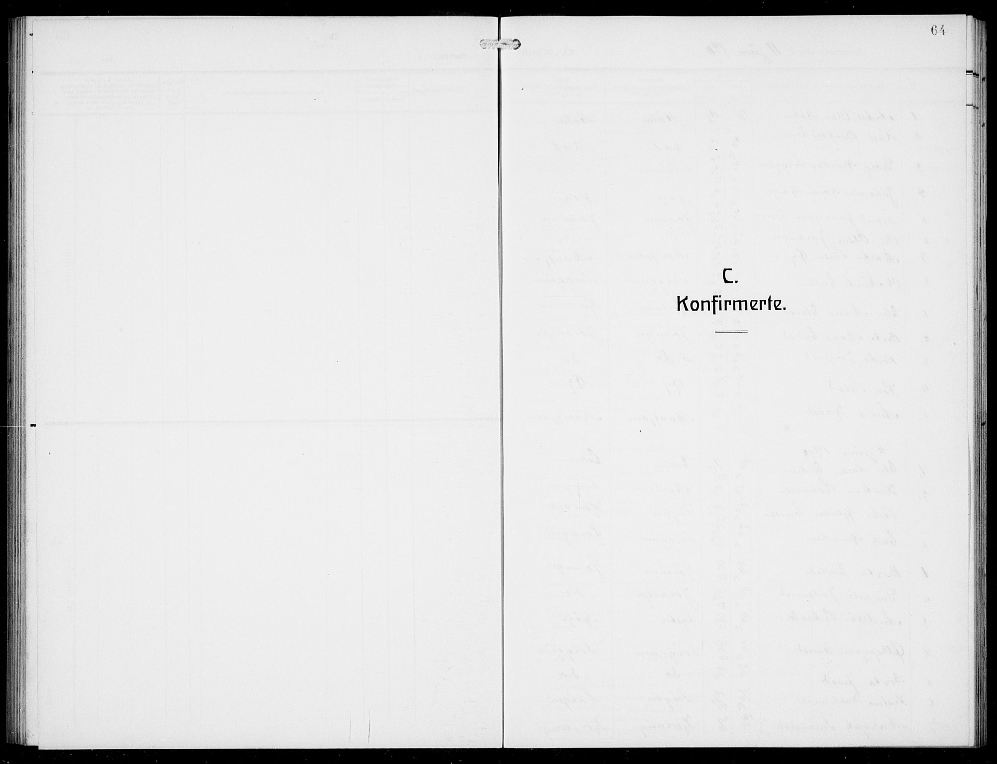 Jostedal sokneprestembete, SAB/A-80601/H/Hab/Habd/L0002: Klokkerbok nr. D 2, 1910-1941, s. 64