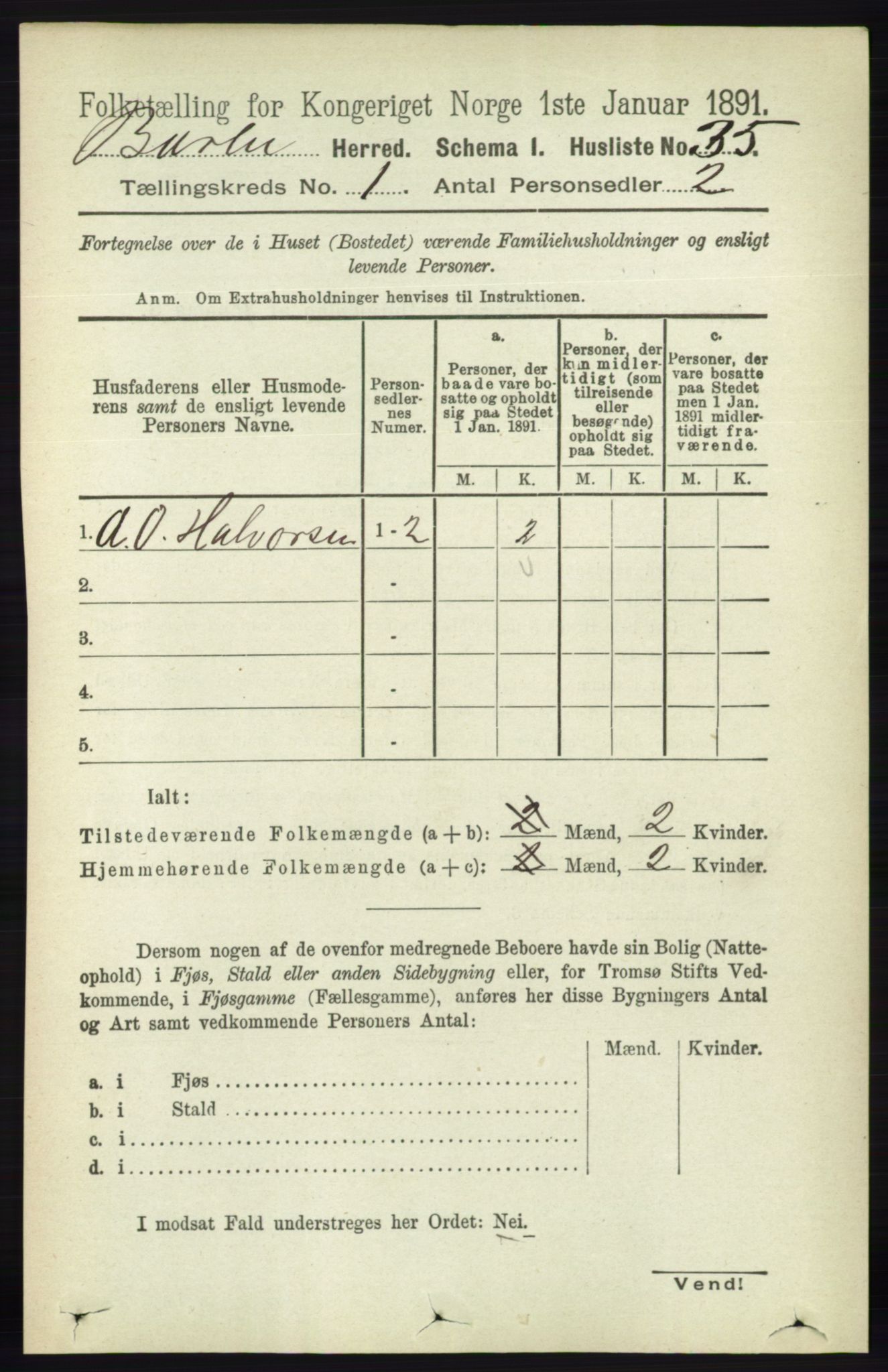 RA, Folketelling 1891 for 0990 Barbu herred, 1891, s. 66