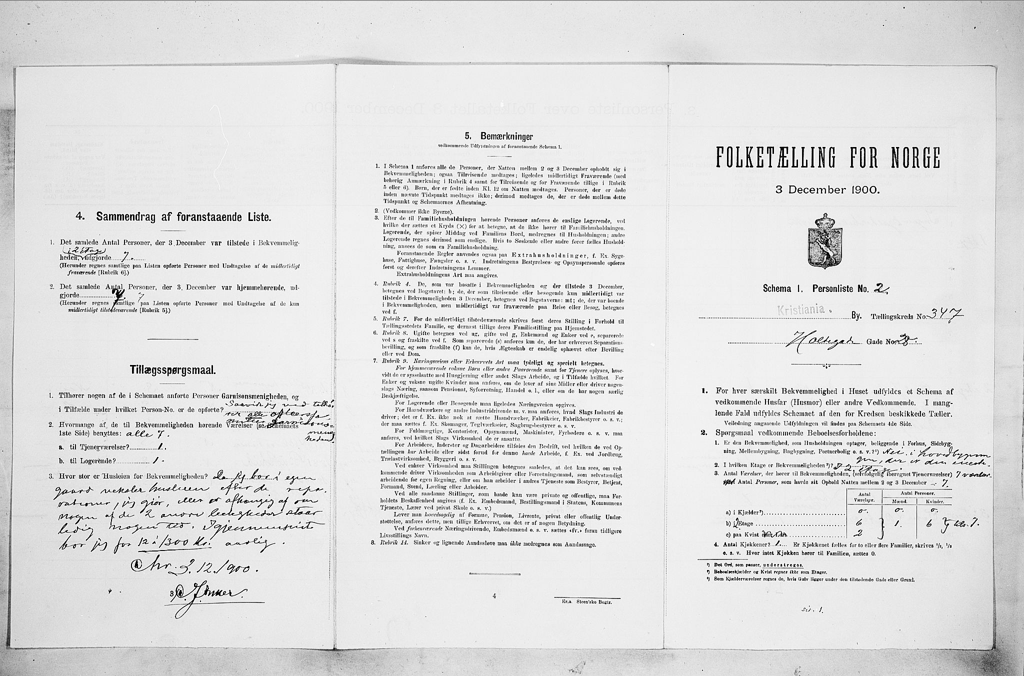 SAO, Folketelling 1900 for 0301 Kristiania kjøpstad, 1900, s. 38924