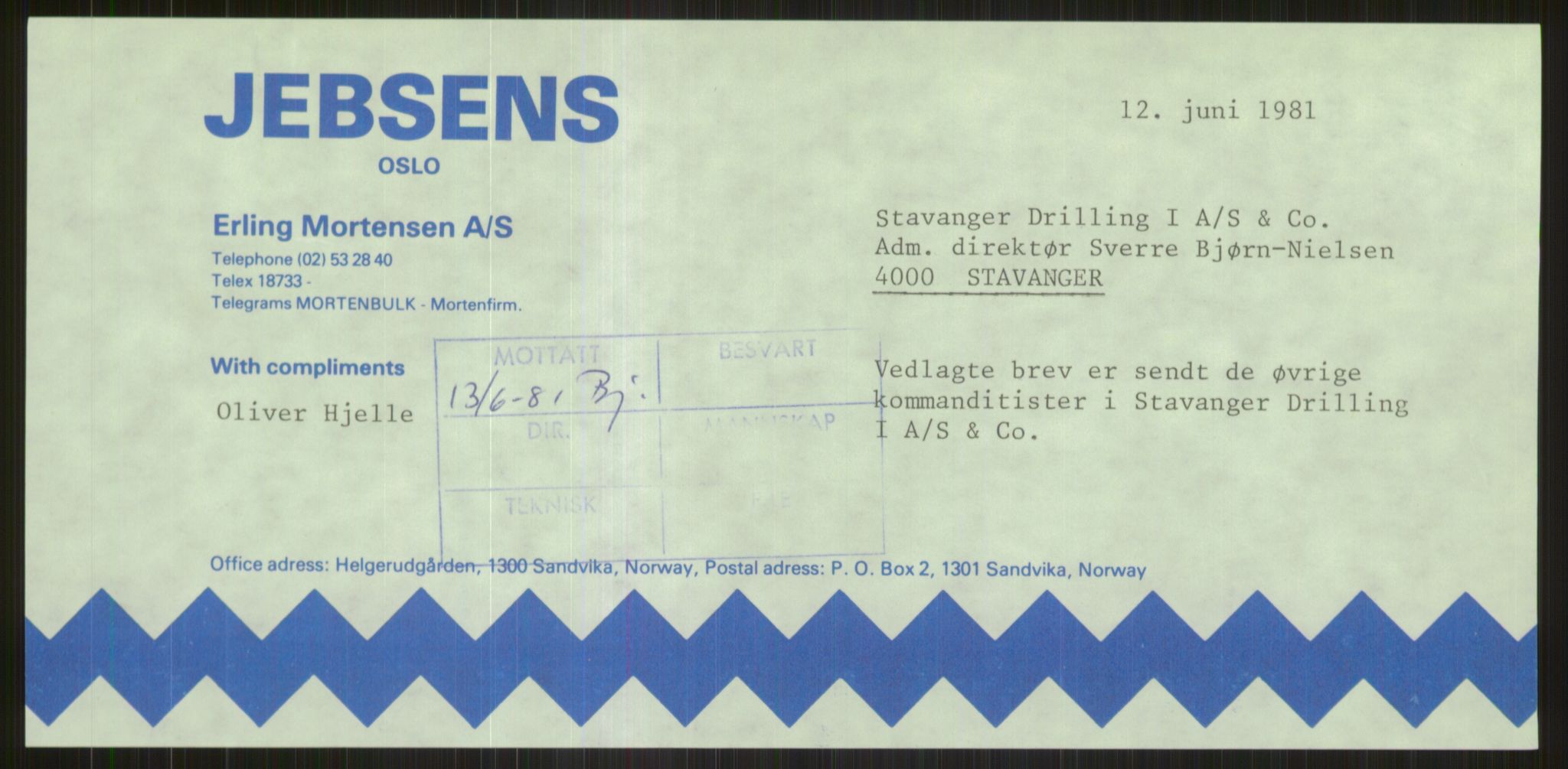 Pa 1503 - Stavanger Drilling AS, AV/SAST-A-101906/D/L0005: Korrespondanse og saksdokumenter, 1974-1985, s. 618