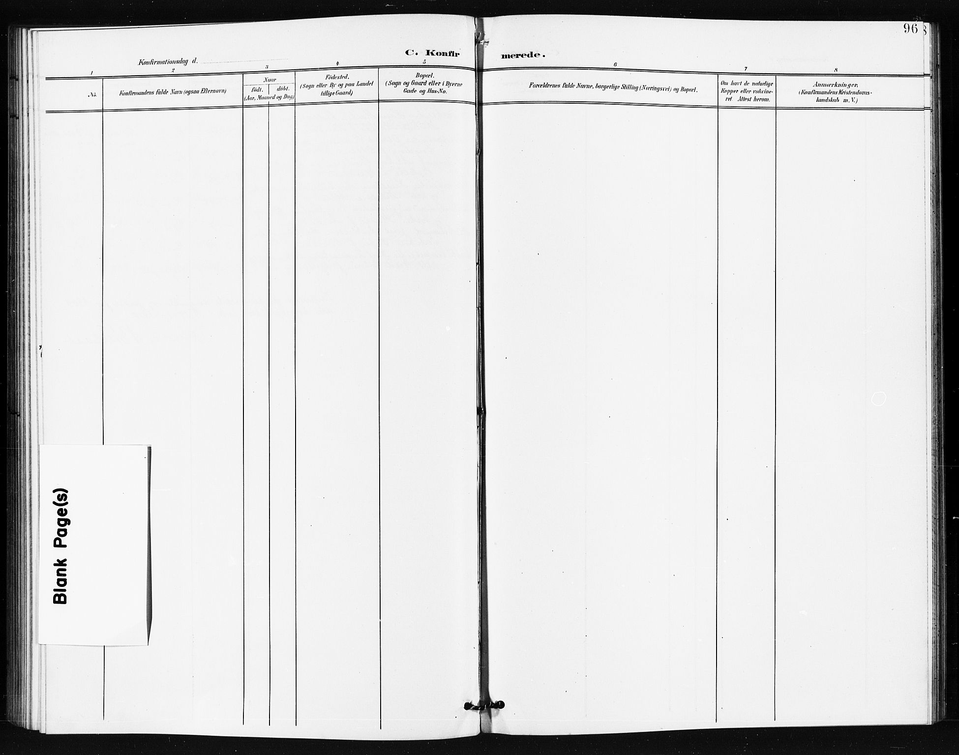 Moss prestekontor Kirkebøker, SAO/A-2003/G/Gb/L0002: Klokkerbok nr. II 2, 1900-1910, s. 96