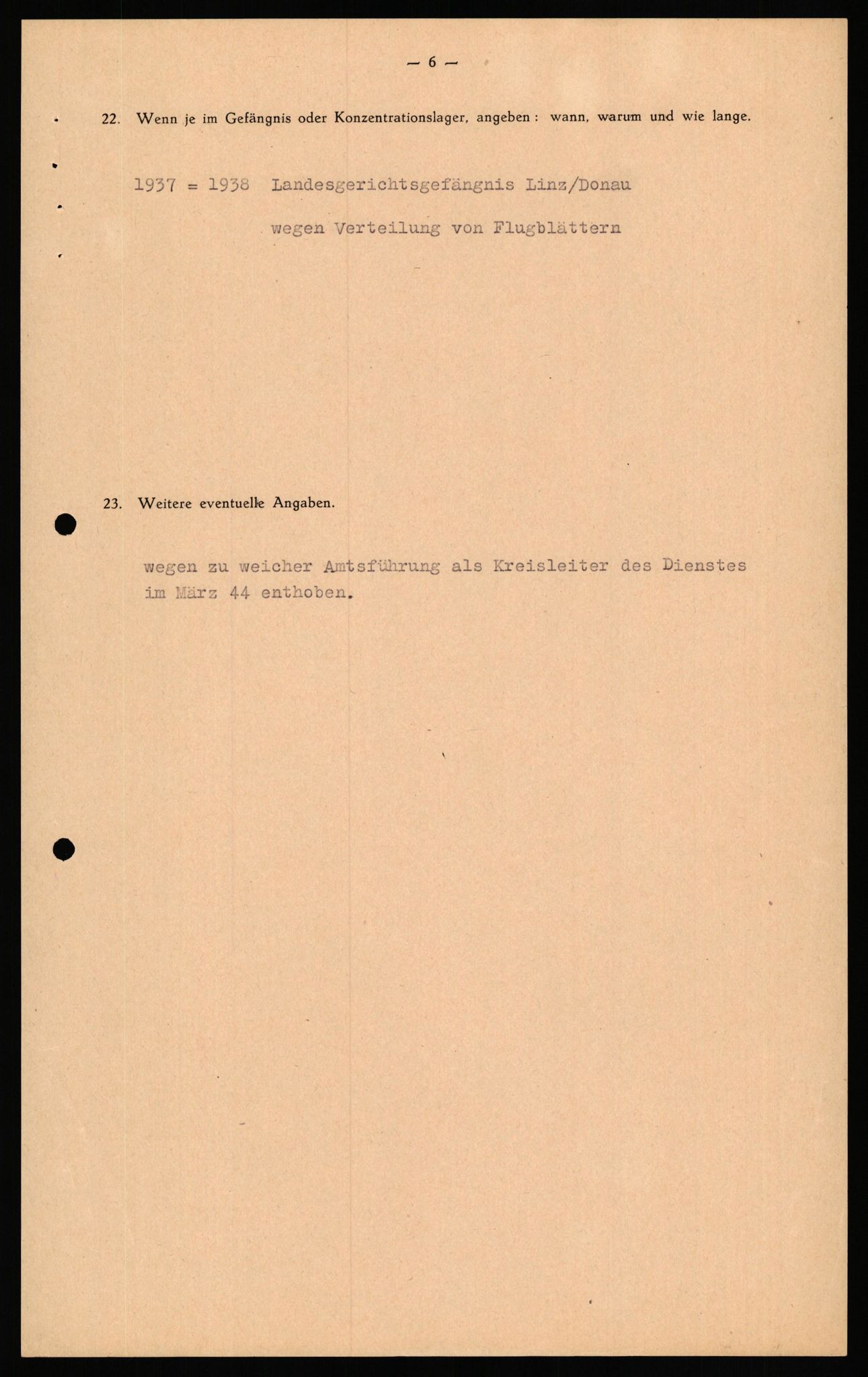 Forsvaret, Forsvarets overkommando II, AV/RA-RAFA-3915/D/Db/L0040: CI Questionaires. Tyske okkupasjonsstyrker i Norge. Østerrikere., 1945-1946, s. 449