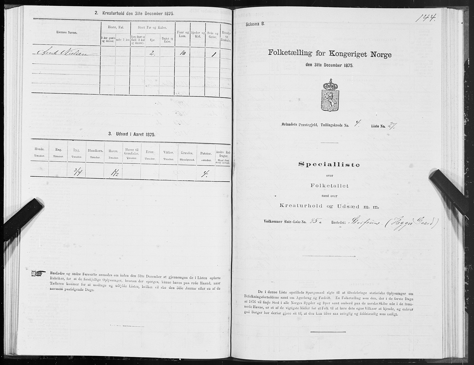 SAT, Folketelling 1875 for 1621P Ørland prestegjeld, 1875, s. 2144